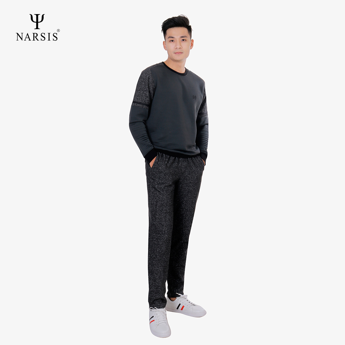 BỘ NAM THU ĐÔNG NARSIS E8026 NARSIS VẢI NỈ ẤM ÁP, MỀM MẠI, THÍCH HỢP MÙA ĐÔNG, GIỮ NHIỆT TỐT