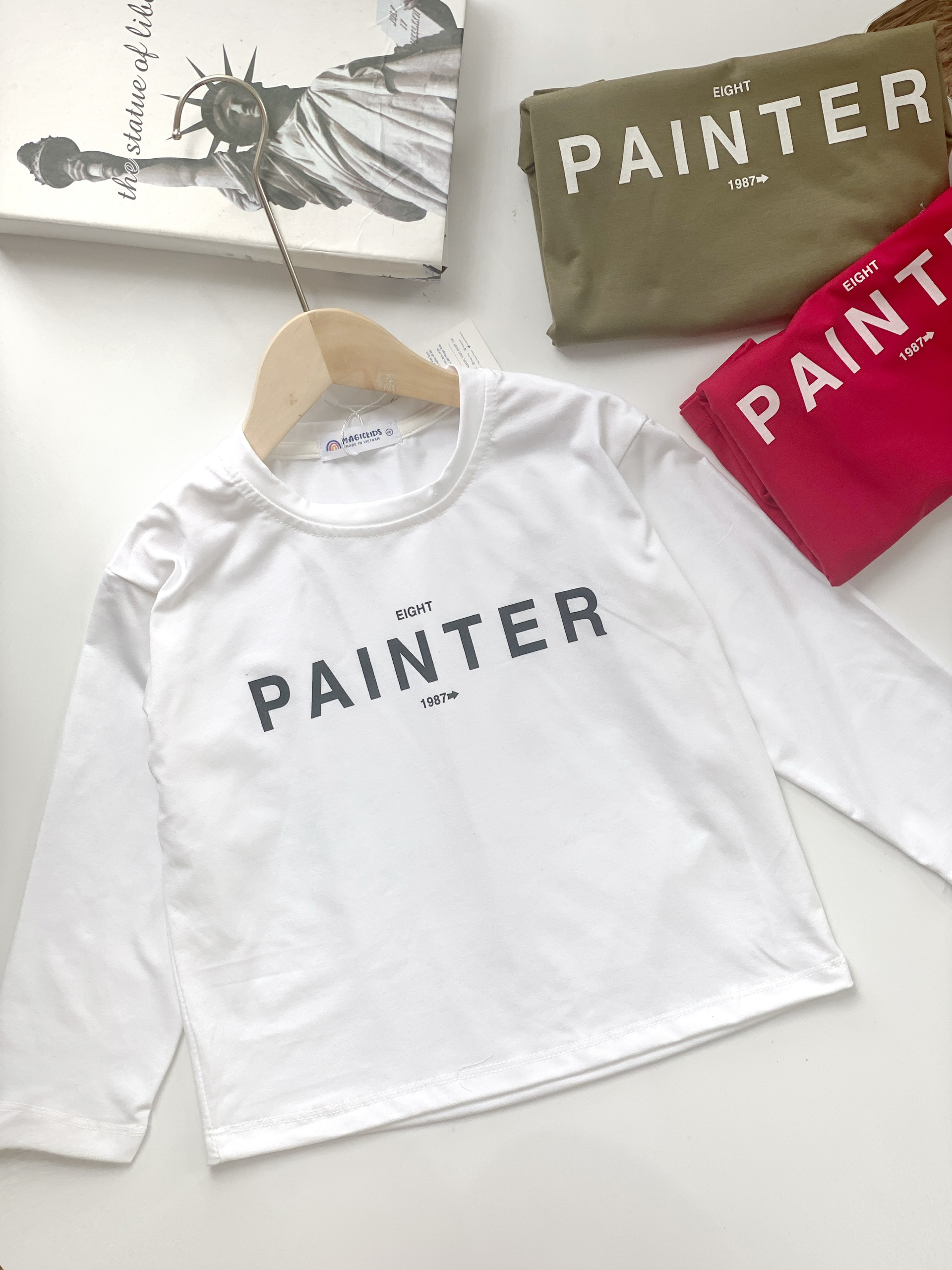 Áo cotton dài tay in Painter ADT24005