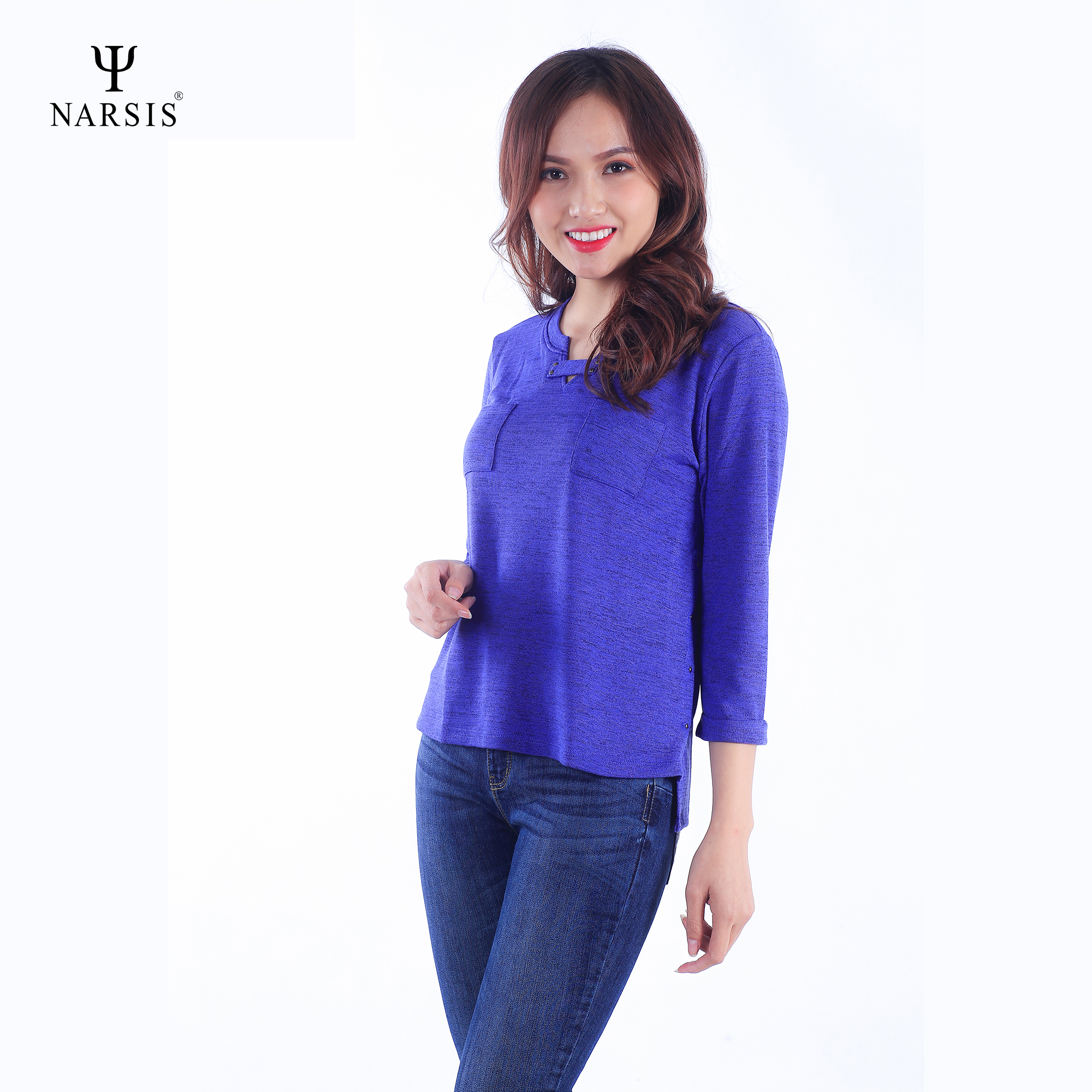 ÁO NỮ KIỂU L7087 NARSIS VẢI LEN COTTON ẤM ÁP, THOÁNG MÁT, GIỮ ẤM TỐT, MỀM MẠI, GIỮ ẤM TỐT, MỀM MẠI