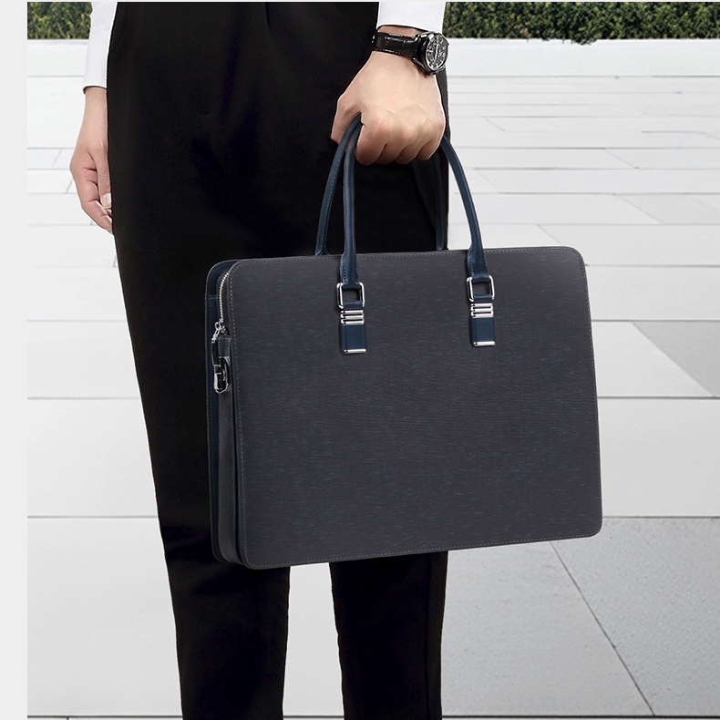 Cặp da nam công sở khóa số bảo mật chất liệu da bò  ép vân _thumbnail_4