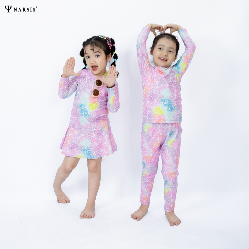 BỘ BƠI BÉ GÁI DÀI TAY QUẦN DÀI NHIỀU MÀU KA23003 NARSIS CHẤT LIỆU THOÁNG MÁT, DỄ CHỊU, THOẢI MÁI ..._thumbnail_6