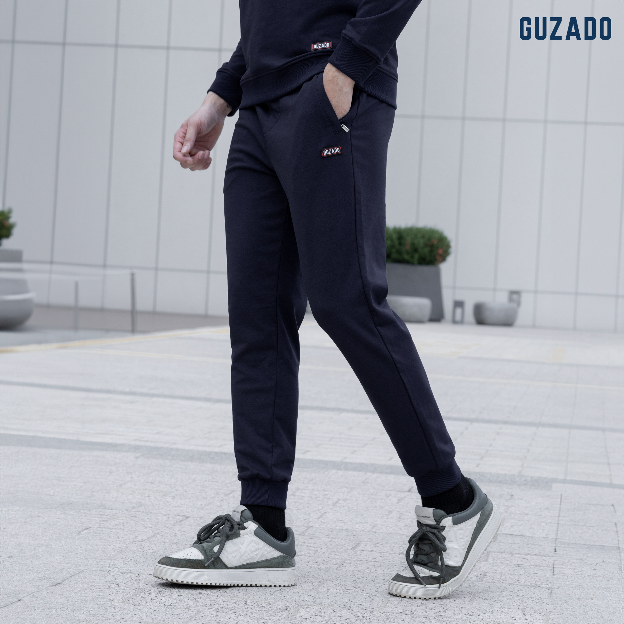 Quần Nỉ Nam GUZADO Ống Rộng Bo Gấu Thể Thao GQN01_thumbnail_10