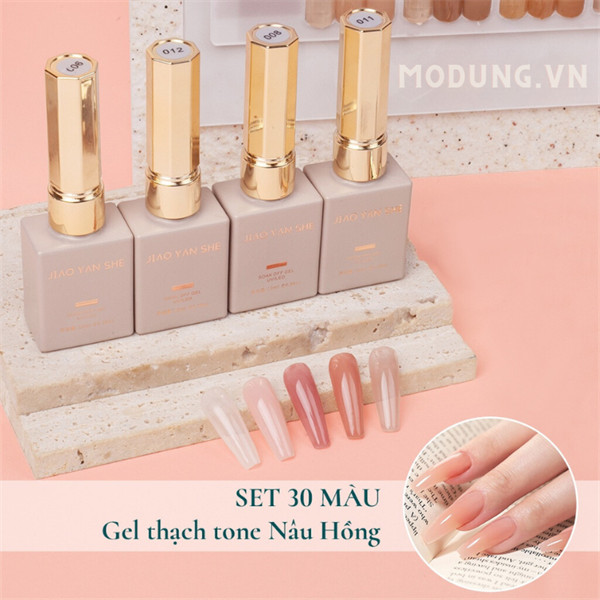 Set sơn thạch - 30 màu - Tone nâu hồng - JIAO YAN SHE_thumbnail_3