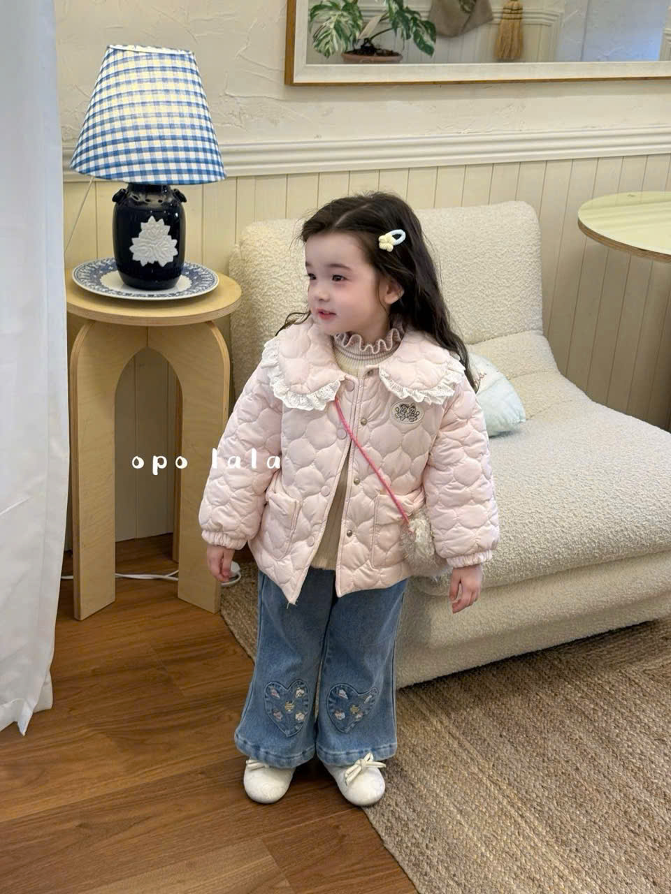 (G204) Áo len cáo cổ viền màu opo