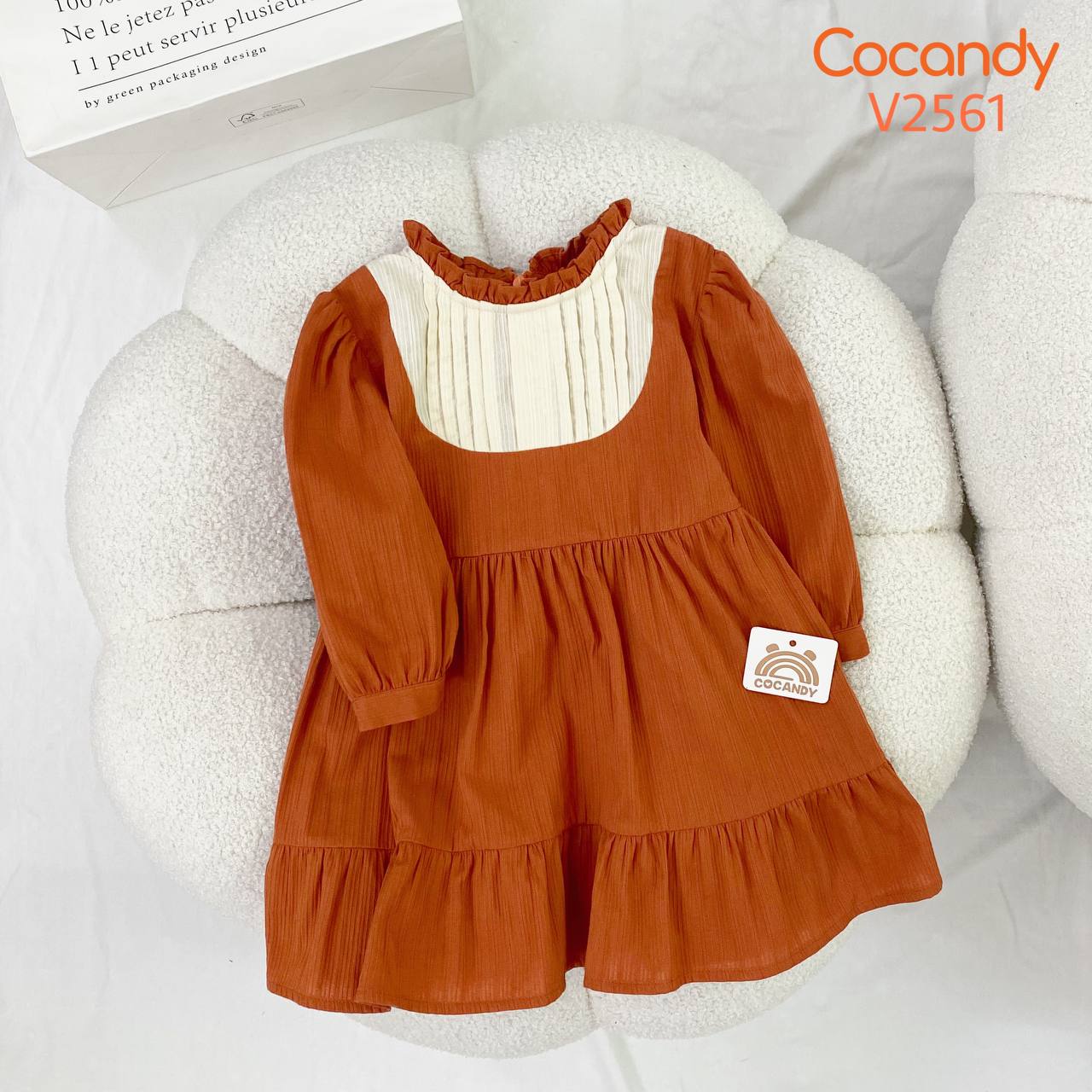 Váy dài ĐỎ đuôi cá cổ BE xếp ly_thumbnail_0