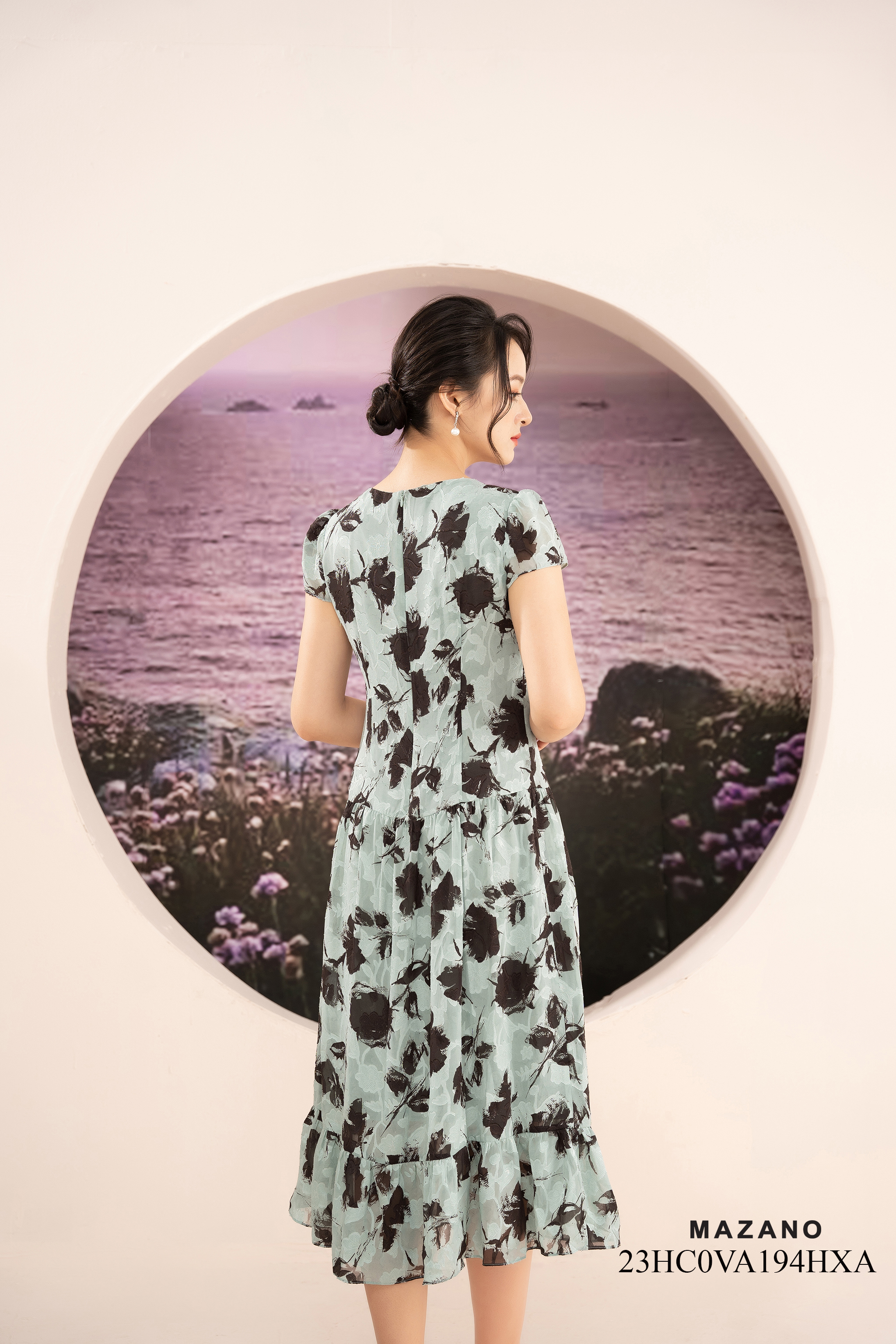 Đầm voan in hoa 3D cổ tết dây_thumbnail_3