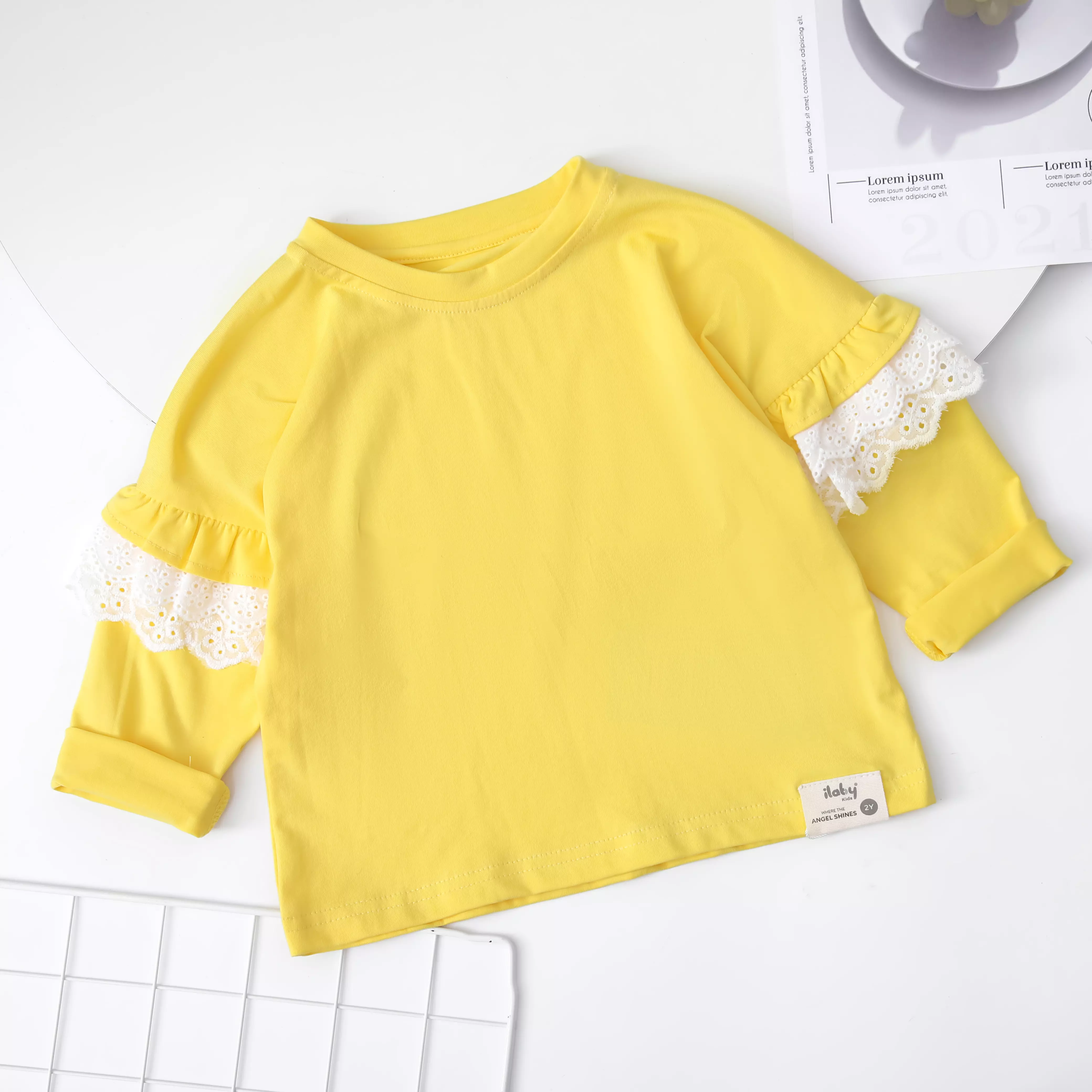 Áo thun bé gái tay phối ren_thumbnail_2