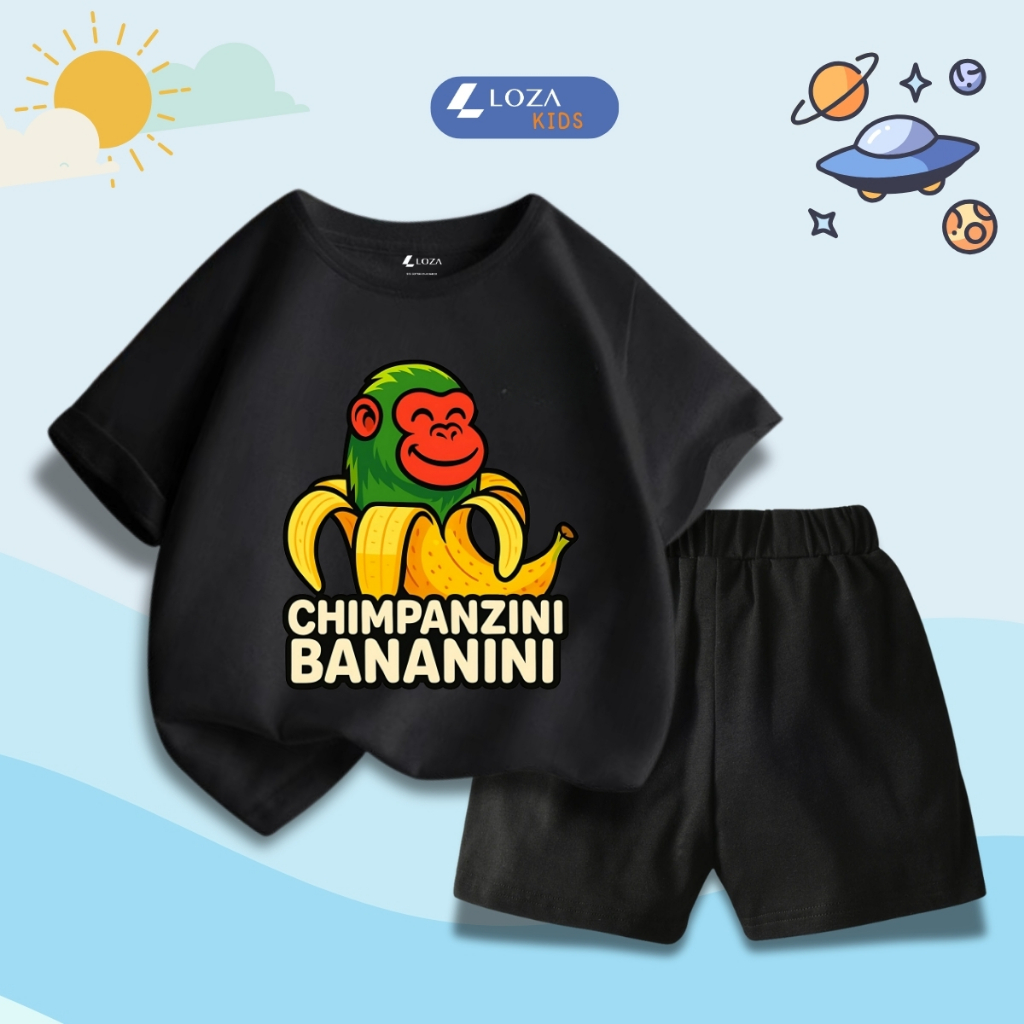 Bộ đồ bé trai in hình 'Chimpanzini Bananini' -  Loza Kids SB383_thumbnail_3