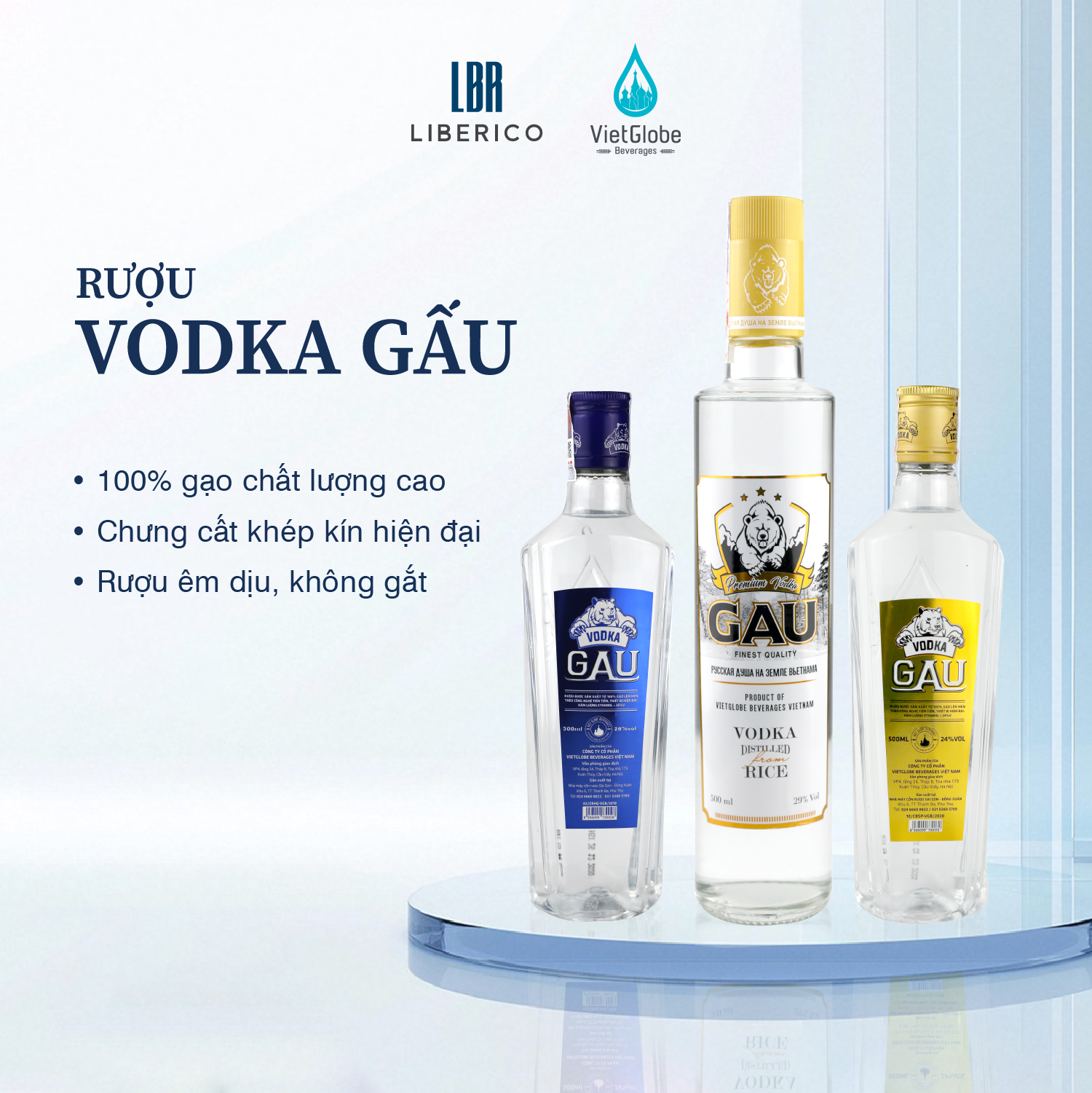 Rượu chai PET Vodka Gấu 26% Vol - 500ml_thumbnail_1
