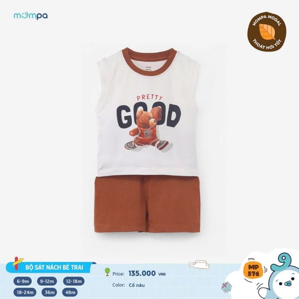 575 MOMPA  Bộ cộc tay bé gái 2 màu sz 6-9m - 140k				_thumbnail_4