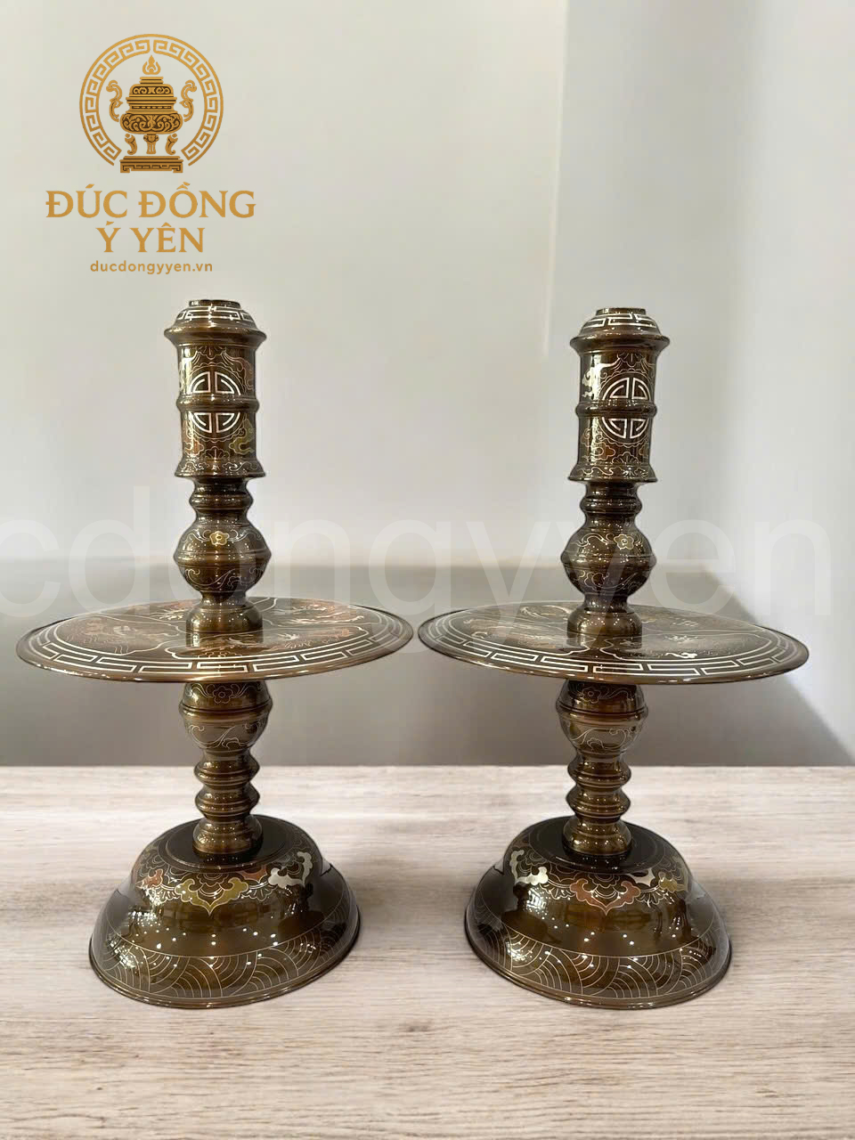 Bộ đỉnh tam sự đỉnh nến khảm ngũ sắc kỹ _thumbnail_2