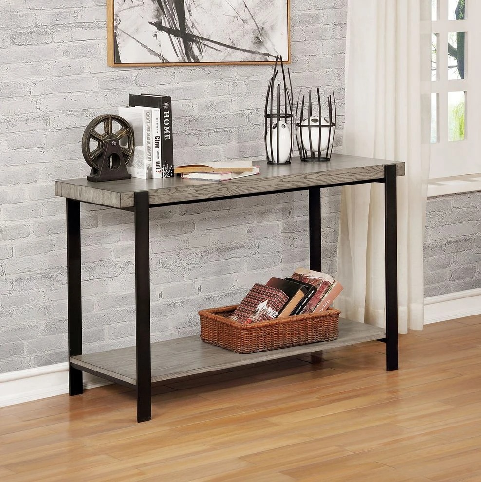 BÀN CONSOLE HUCKLEBERRY 48 IN. GRAY WASH STANDARD CONSOLE TABLE