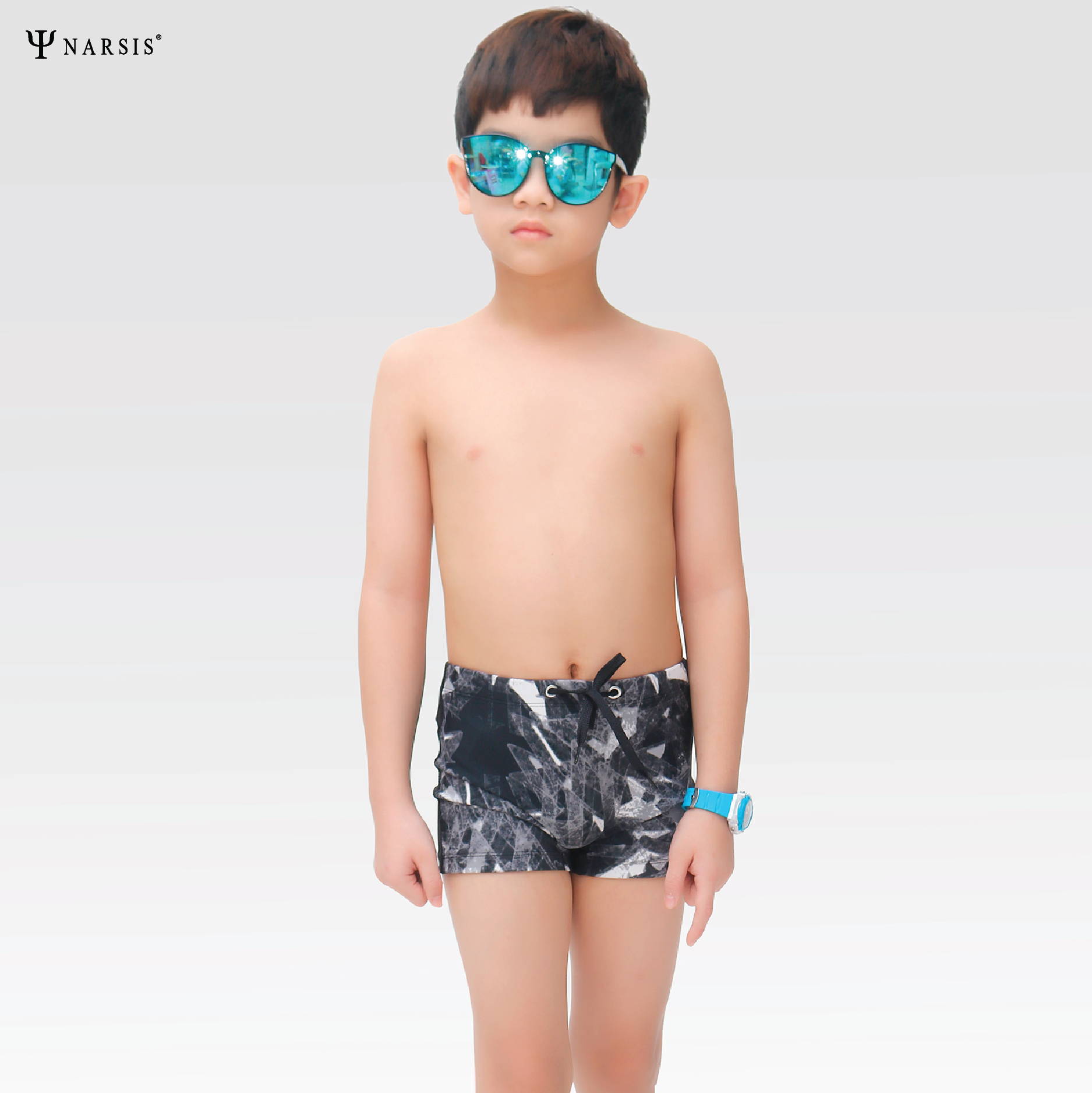 QUẦN BƠI BÉ TRAI KQ0002 NARSIS CHẤT LIỆU THOÁNG MÁT, DỄ CHỊU, THOẢI MÁI CẢ NGÀY, DỄ VẬN ĐỘNG_thumbnail_2