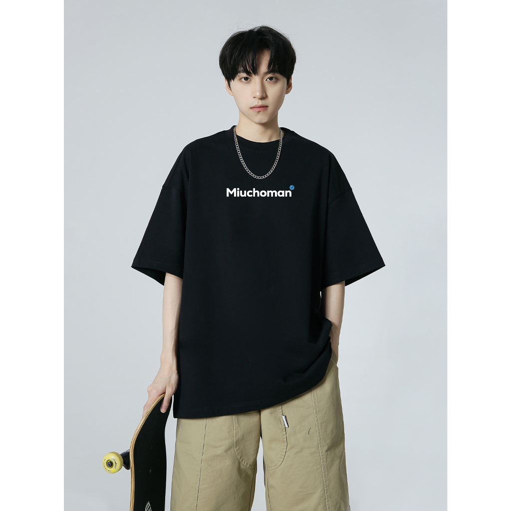 Áo thun nam form rộng ATD269 Miucho Man cotton cổ tròn in basic_thumbnail_3