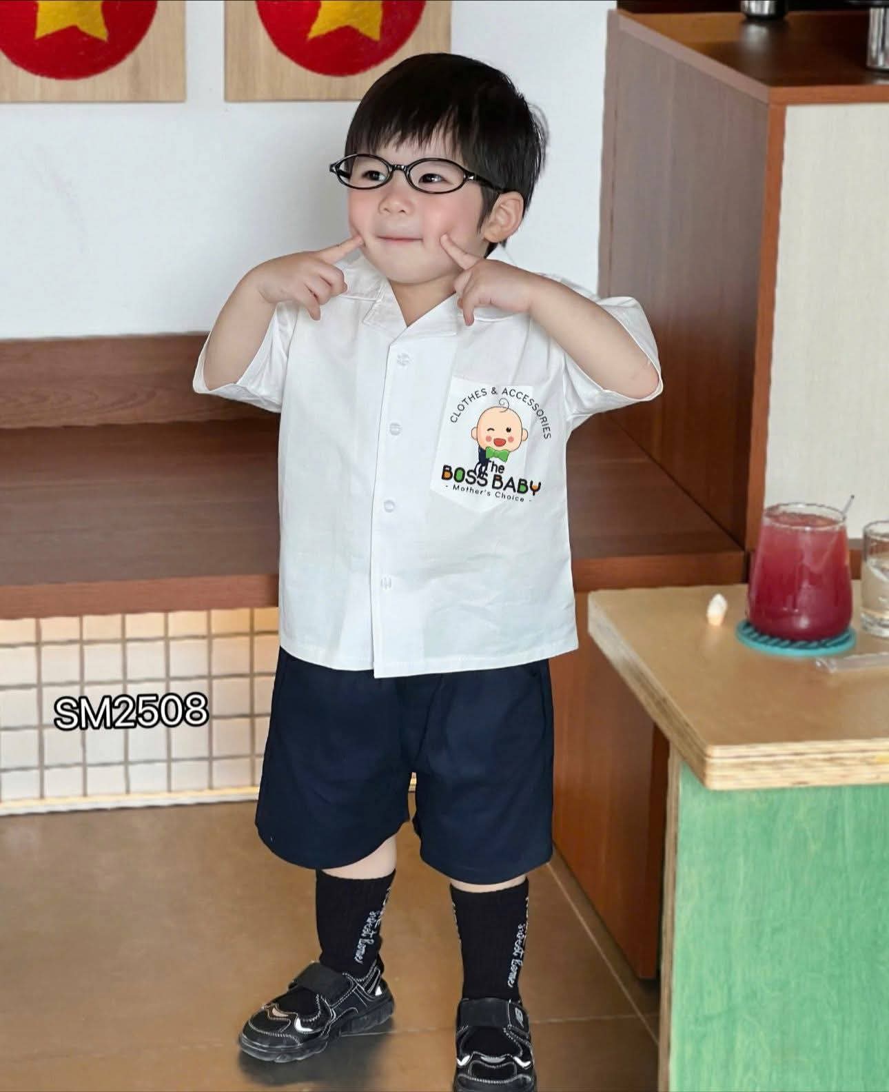 Áo sơmi trắng túi ngực áo in logo_thumbnail_2