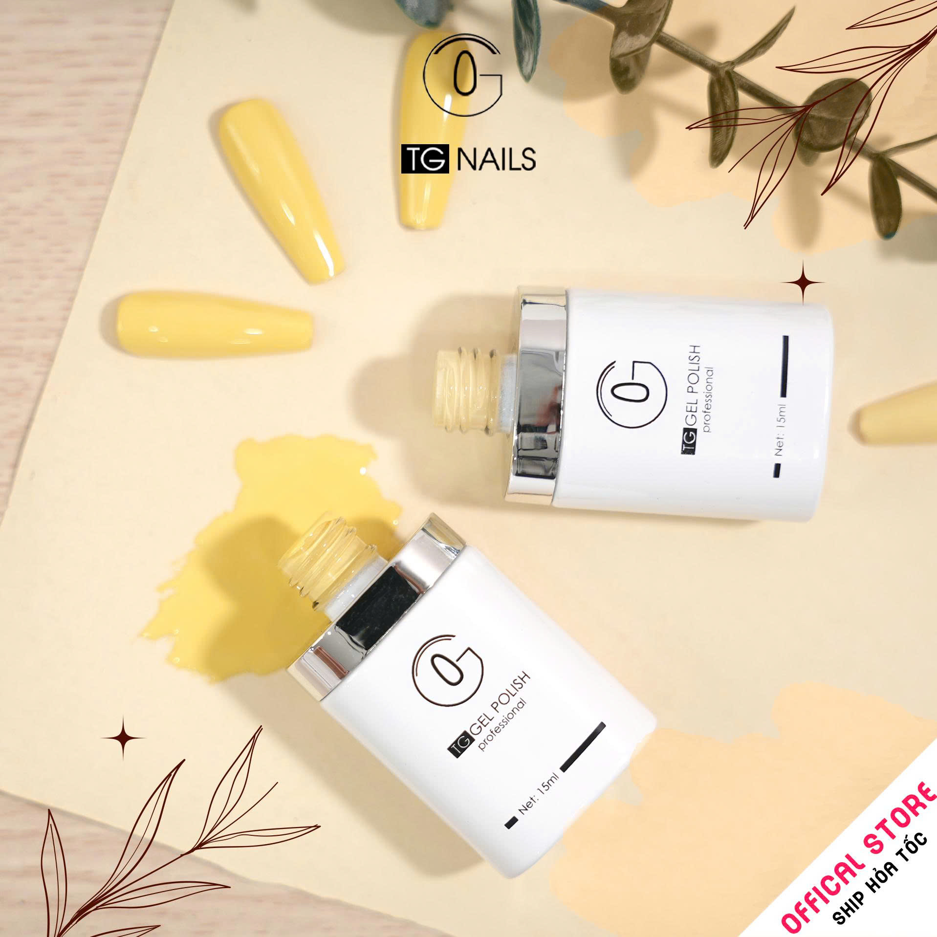 Sơn móng gel TG. Dung tích: 15ml/ lọ. Nhãn hàng TG nail._thumbnail_4