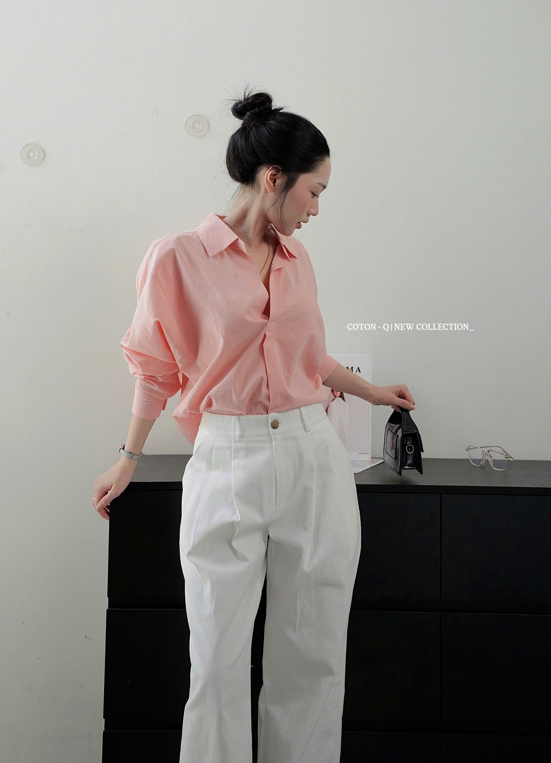 Áo somi tay dài phối kiểu ( HỒNG CAM )_thumbnail_25