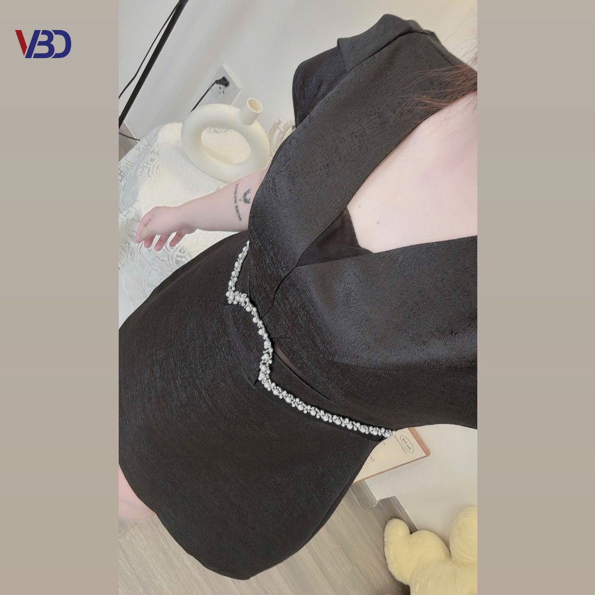 Đầm kiểu khoét eo phối lưới kiểu bigsize DA134 dành cho nàng béo mập từ 55-95kg_thumbnail_11