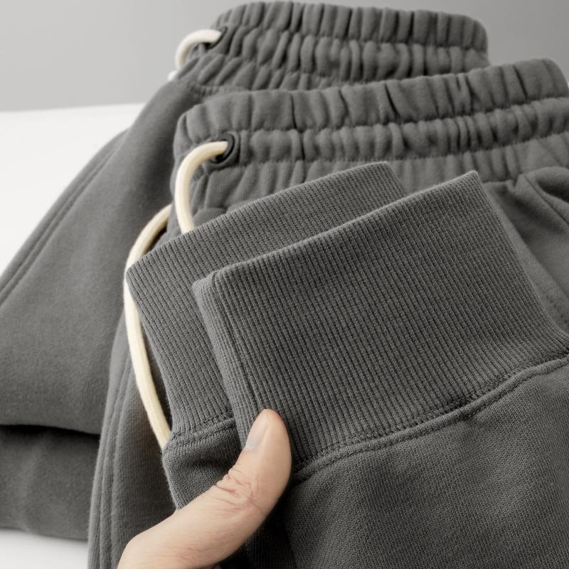 Quần Jogger Nỉ Nam Nữ Unisex Màu Đen Basic Form Rộng Bo Gấu Dây Rút Thời Trang -(QN104)_thumbnail_1