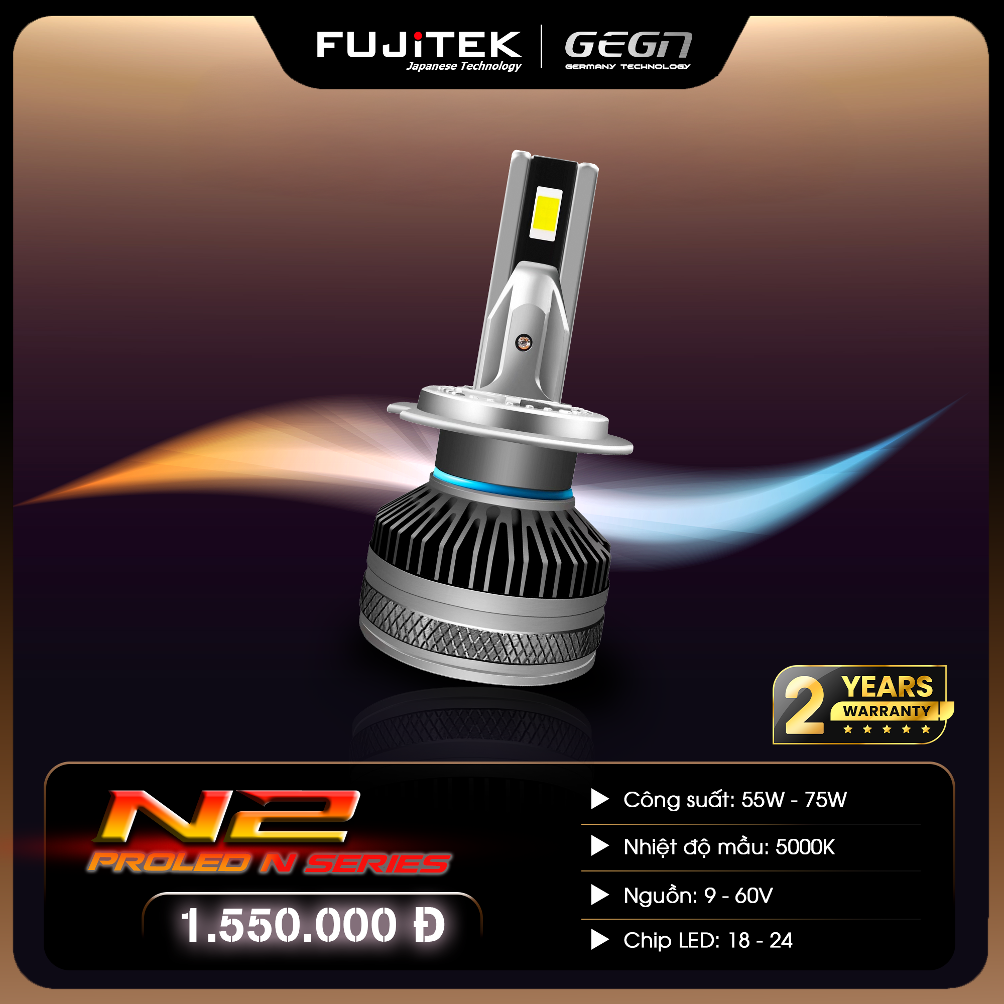Fujitek N2 Bóng đèn Led Nseries Proled 75W nhiệt màu 5000K_thumbnail_2