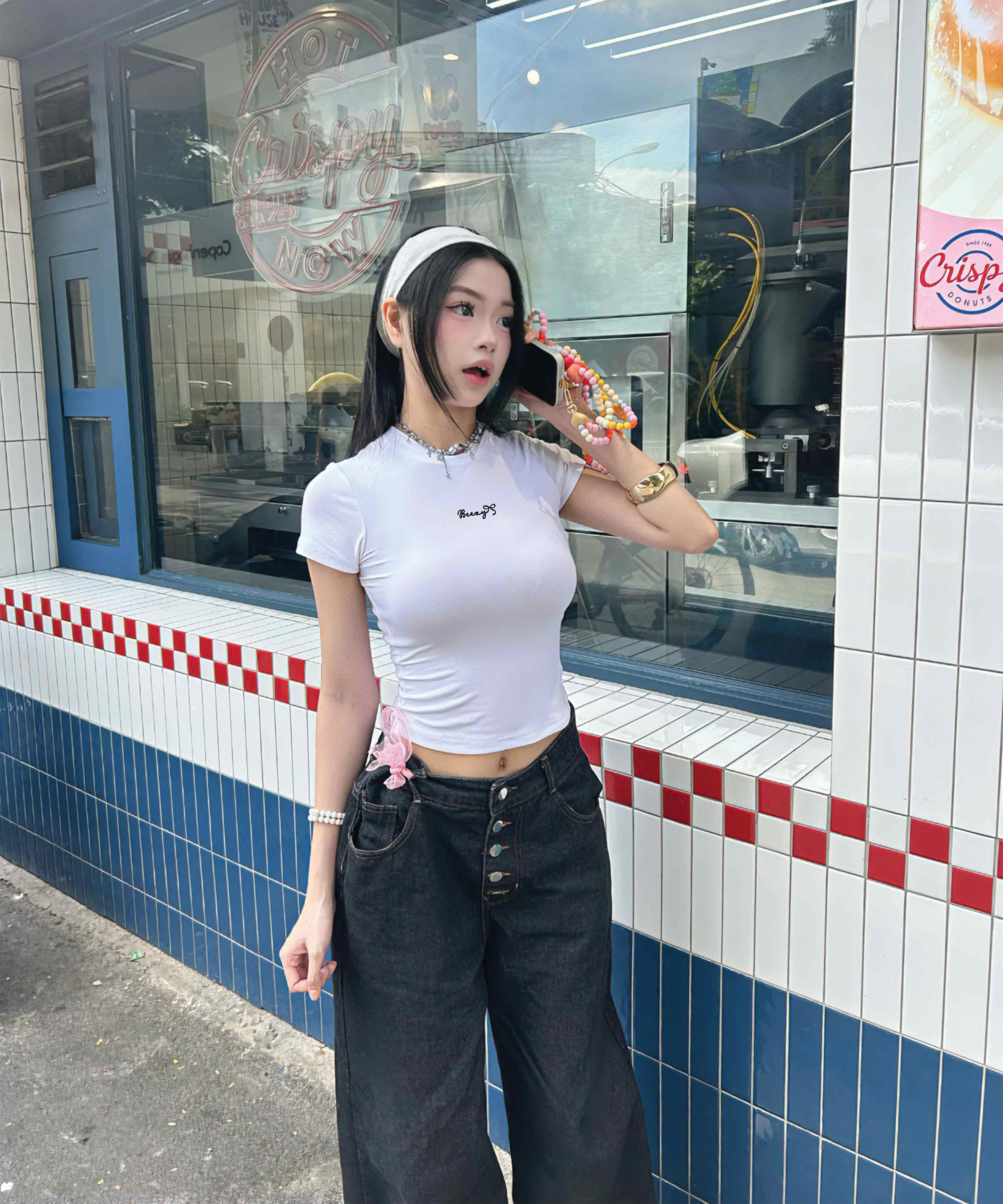 Áo baby tee ôm body local brand Beezy vải visco thoáng mát cổ tròn in basic 2681_thumbnail_3