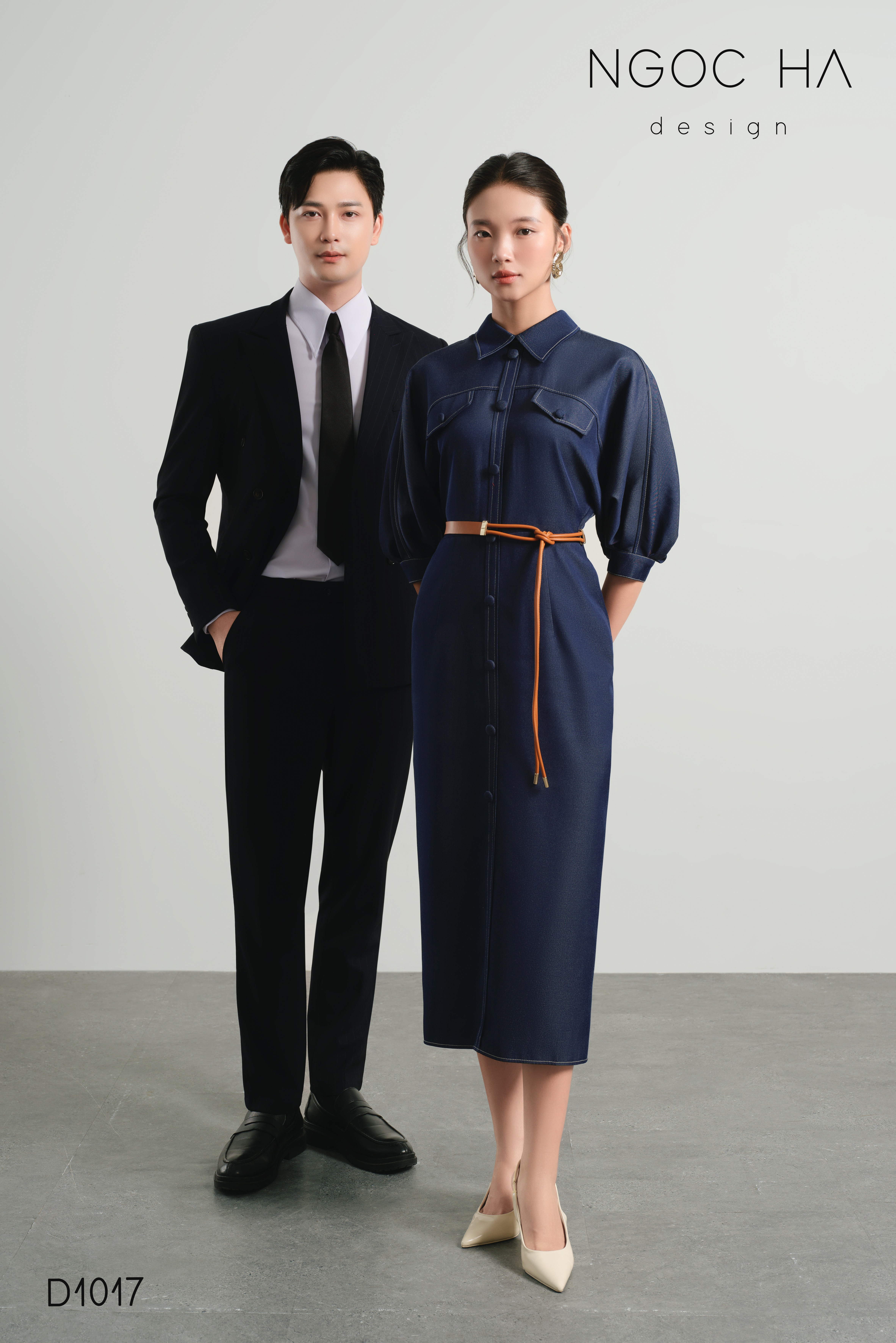 Charles Dress_ Đầm Bò Vai Rớt Màu Xanh D1017_thumbnail_3