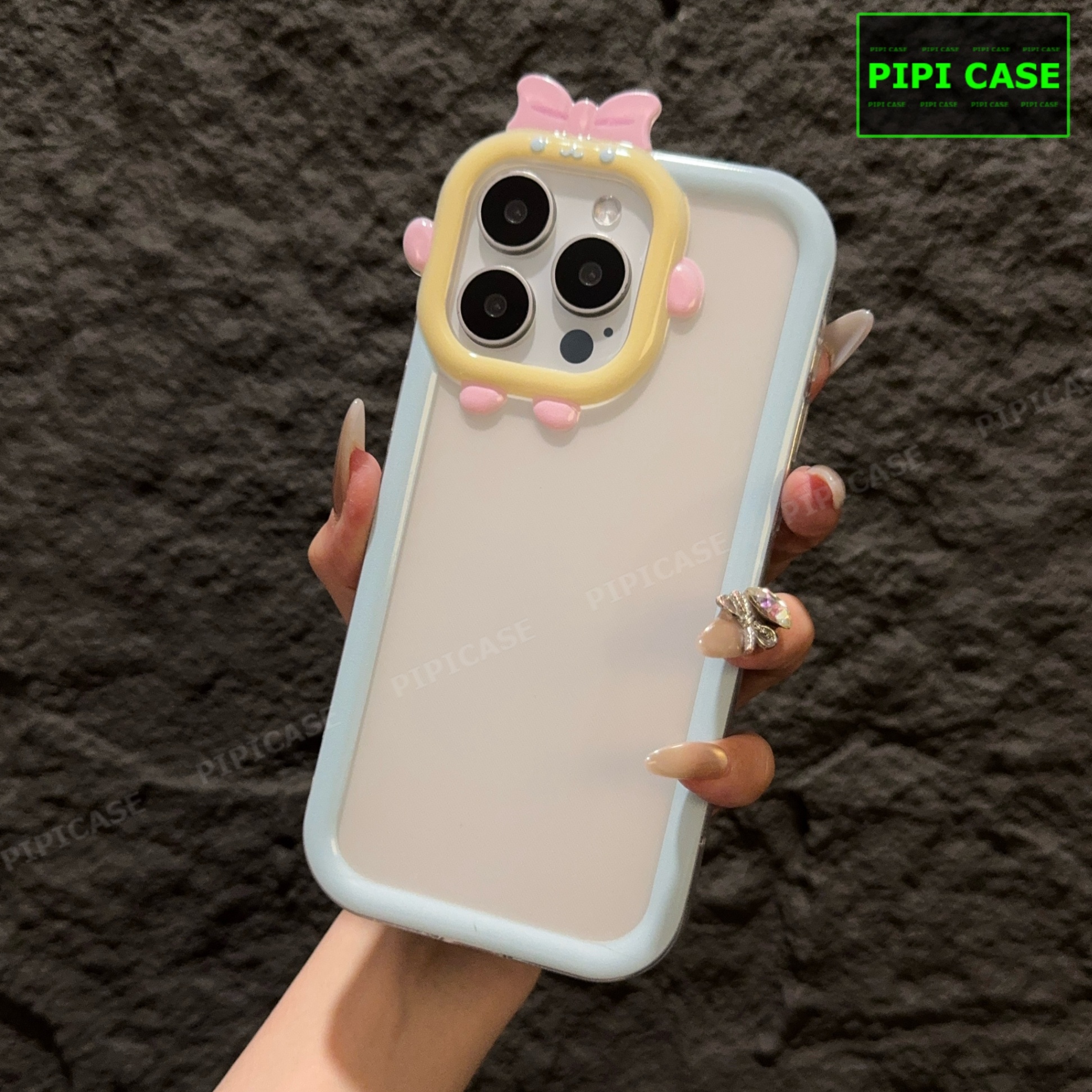 Ốp Lưng iPhone 13 Pro - Chic Cute - Xanh Nhạt