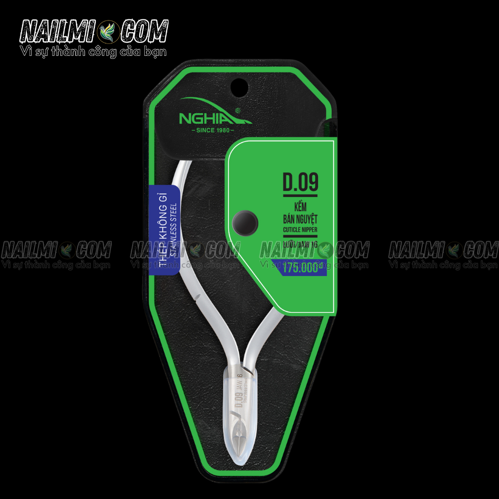 Kềm cắt da Kềm Nghĩa thép không gỉ D.09 Thép không gỉ (Inox), an toàn cho người dùng
