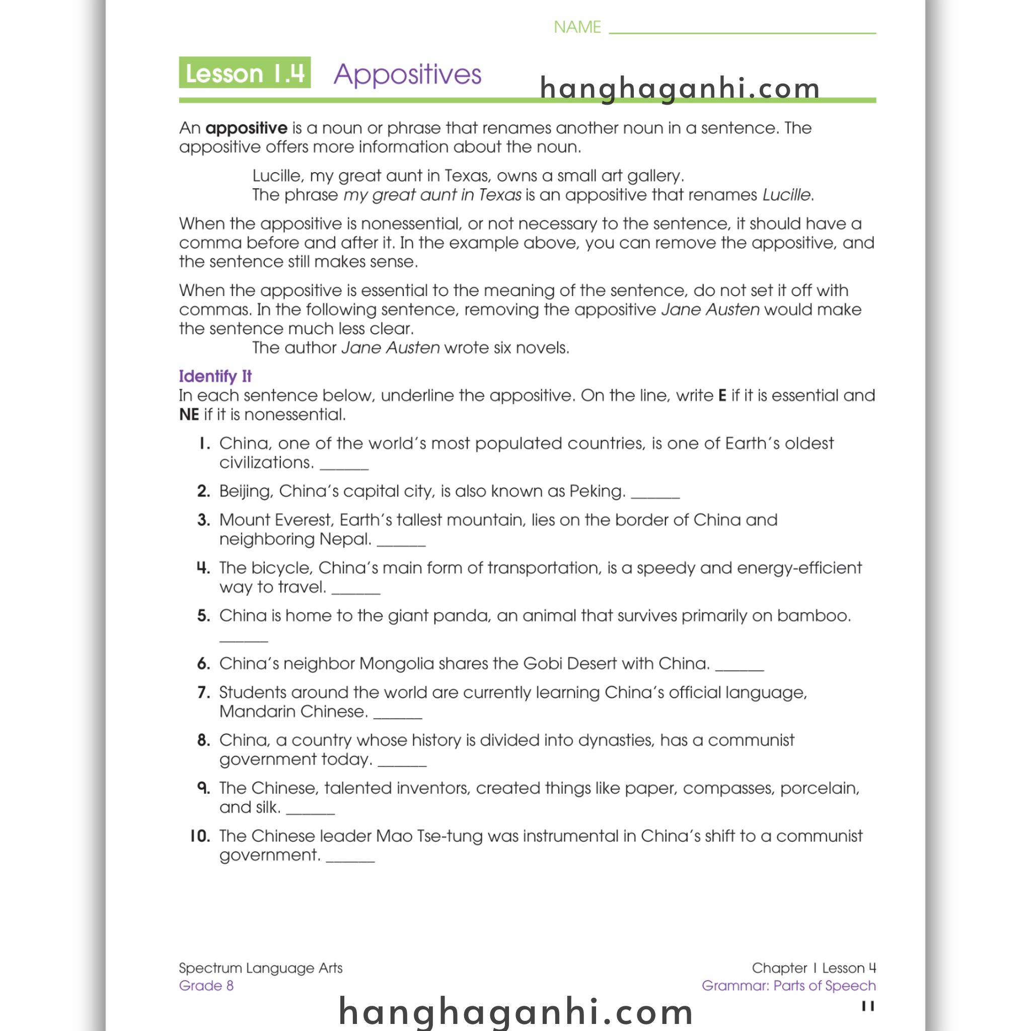 Sách Spectrum Language Arts Workbook Grade 8_thumbnail_20