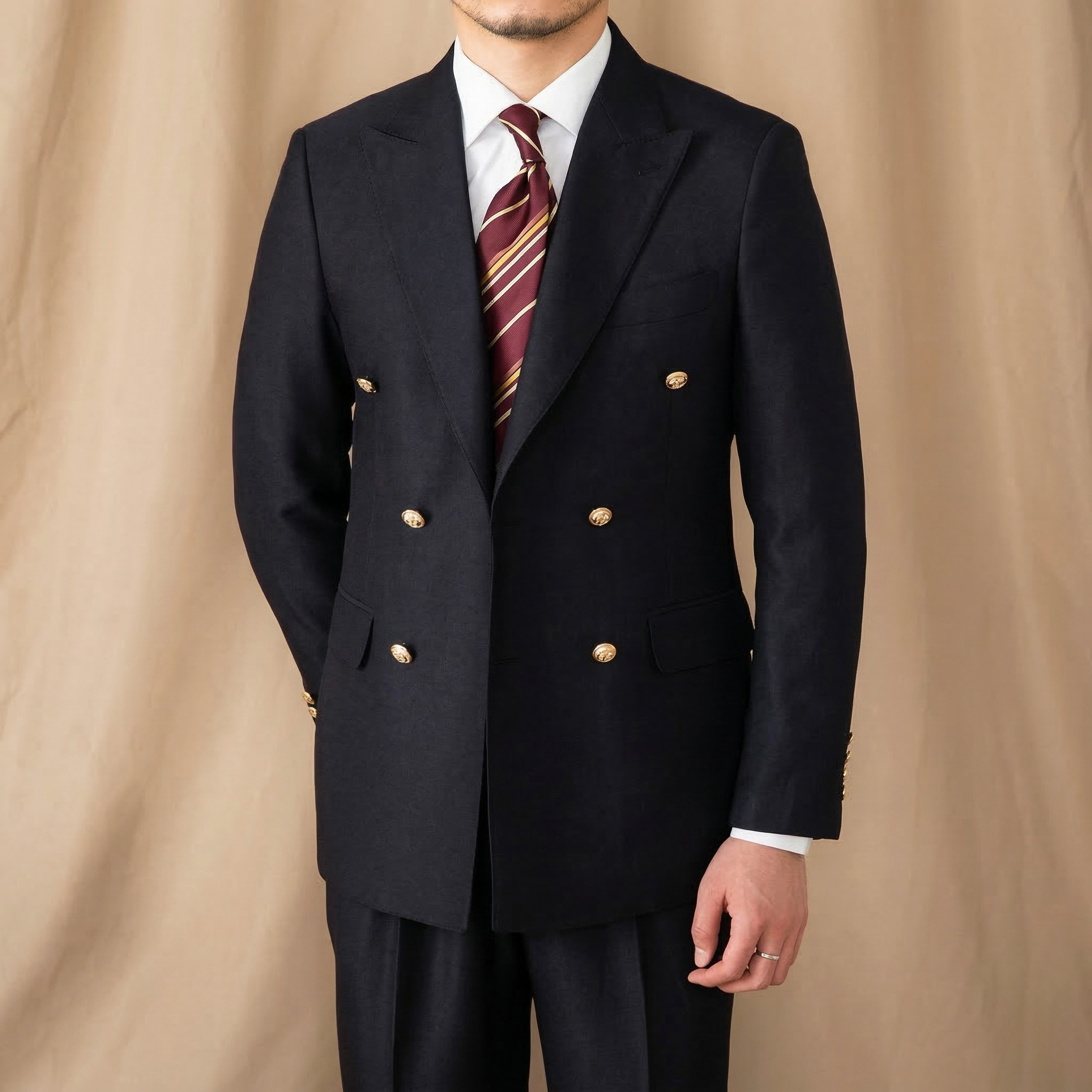 Jet Navy Milano Double Breasted Suit