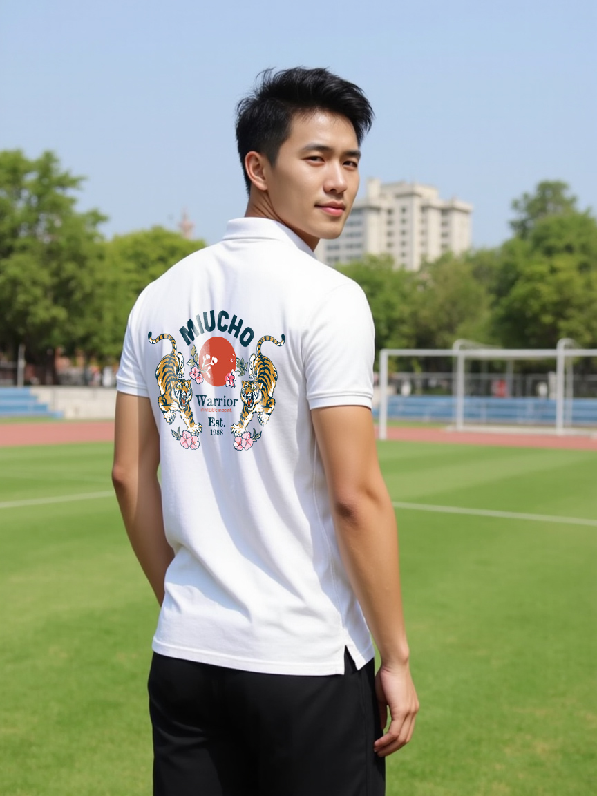 Áo polo nam form vừa 1910 Miucho Iconic vải cá sấu đứng form thoáng mát in mix_thumbnail_5