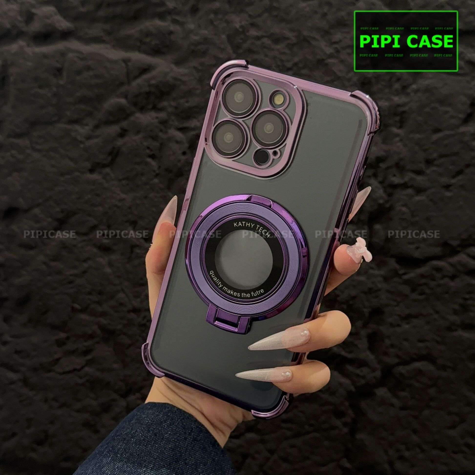 Ốp Lưng iPhone 14 Pro - Ven - Tím