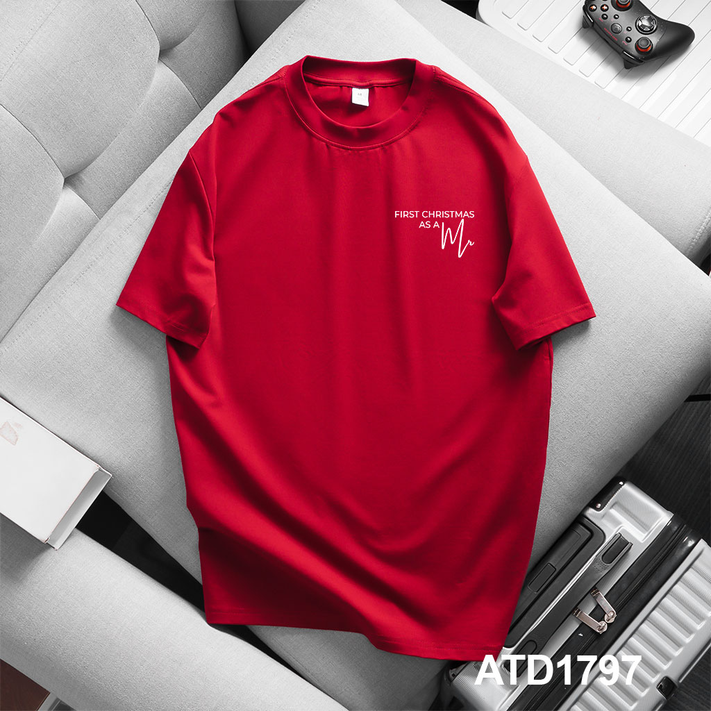 Áo phông nam giáng sinh noel form rộng cổ tròn vải cotton thoáng mát 1797 Miucho Iconic in Typography_thumbnail_2