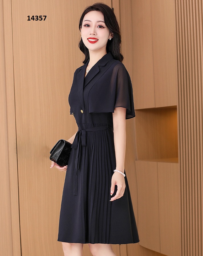 14357-Đầm xòe công sở phối dập ly_thumbnail_2