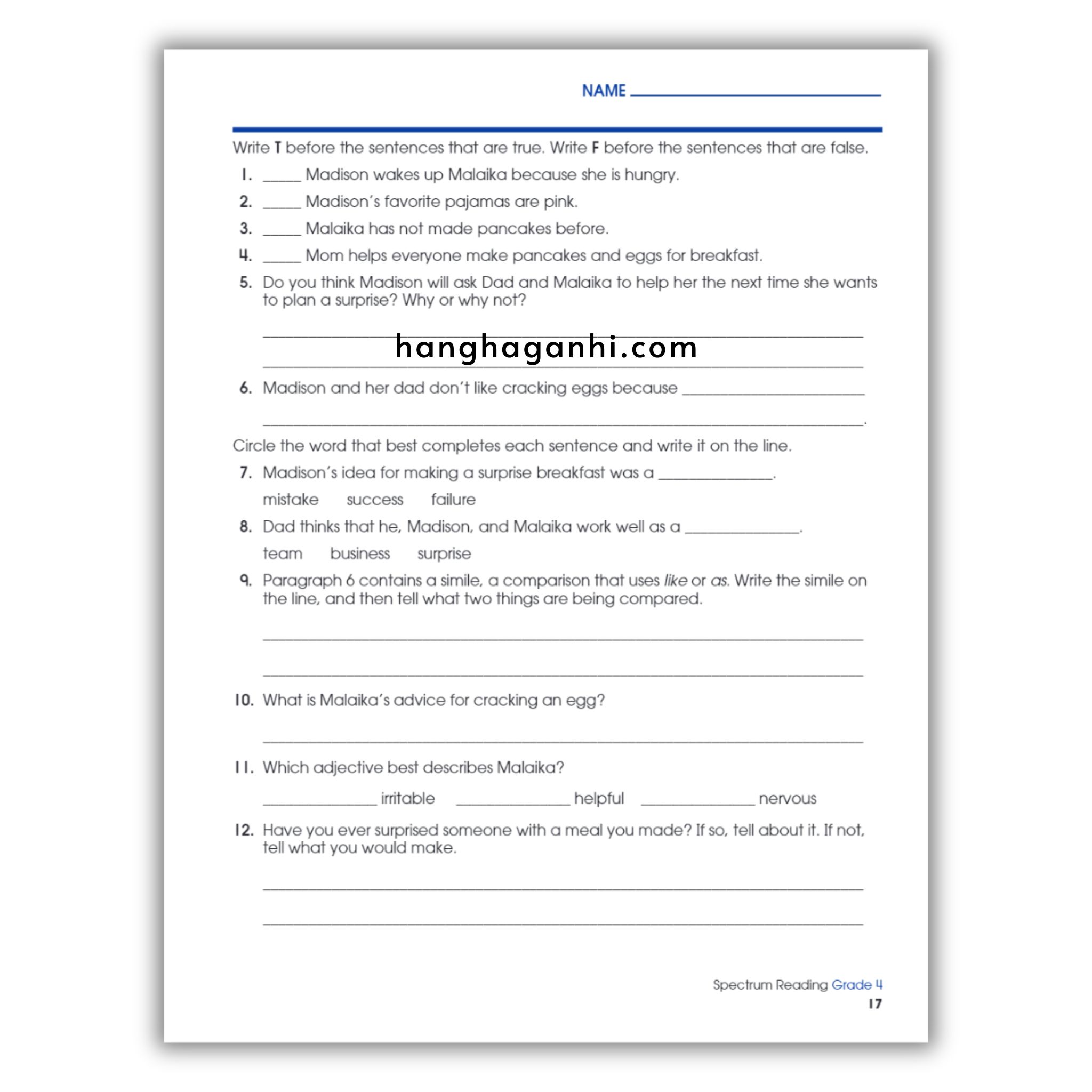 Sách Spectrum Reading Workbook Grade 4_thumbnail_5