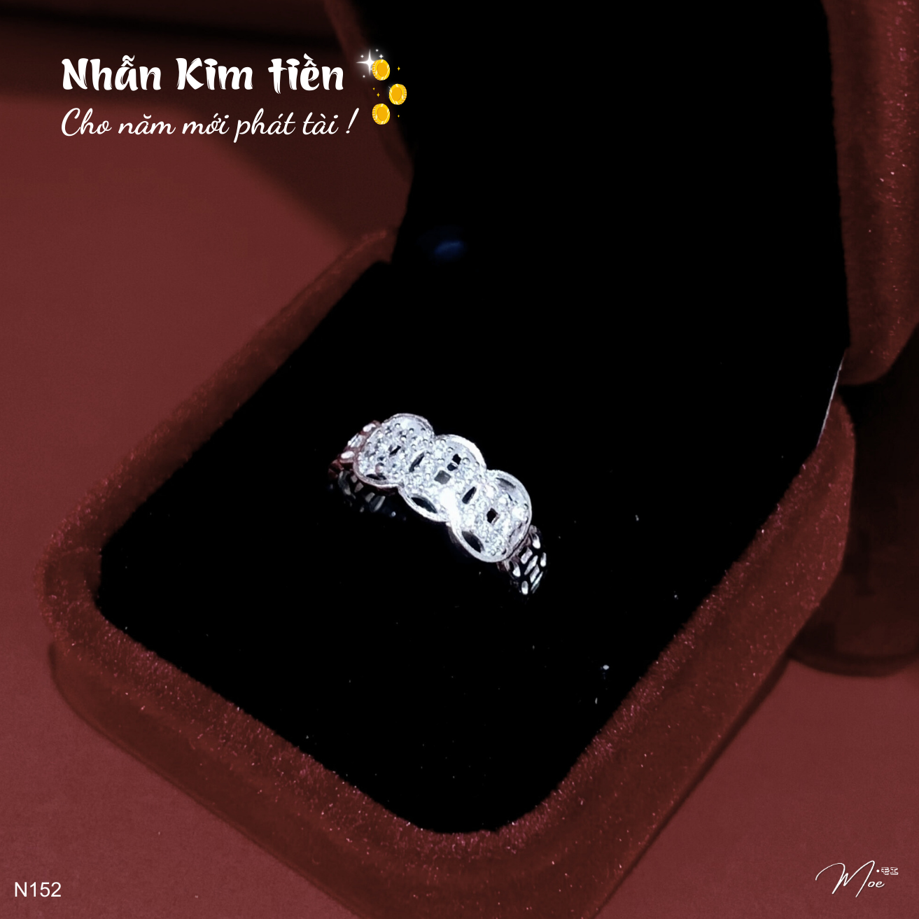 N152 - Nhẫn kim tiền đồng xu may mắn