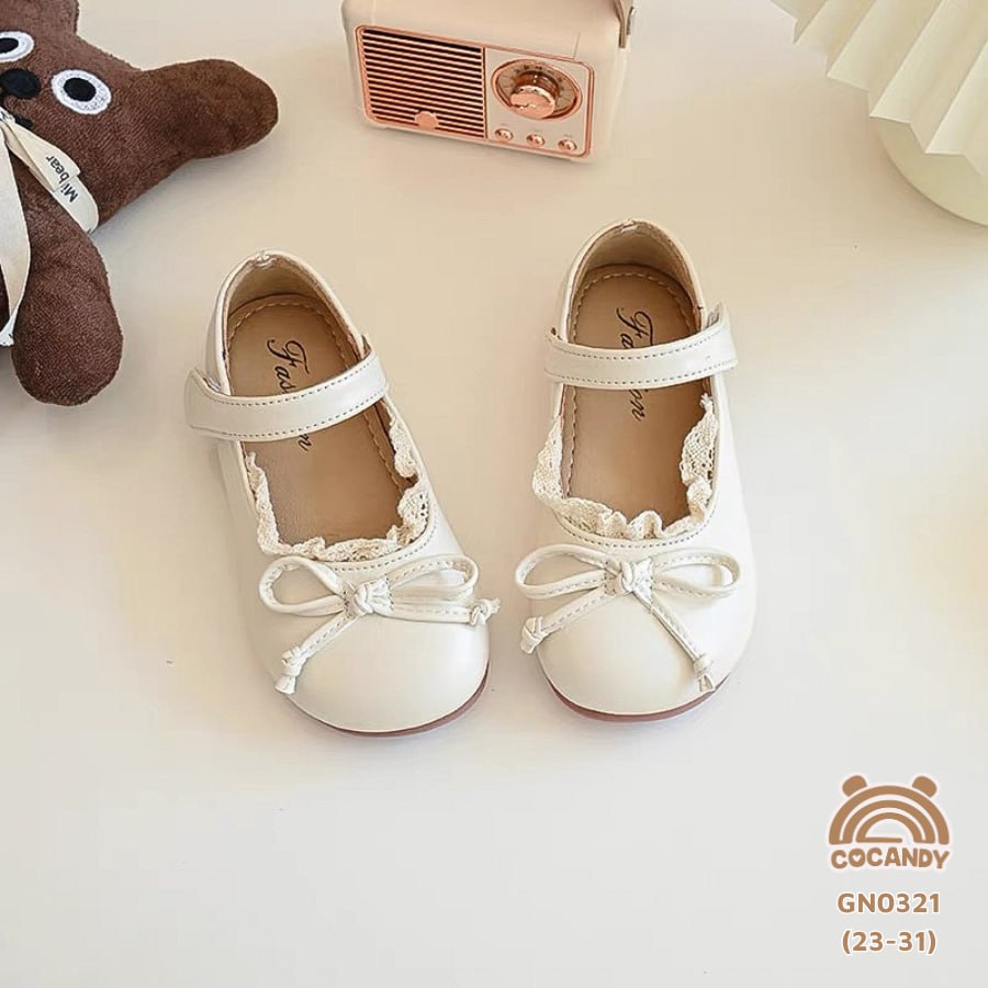 Giày nhập búp bê BE viền ren nơ 803