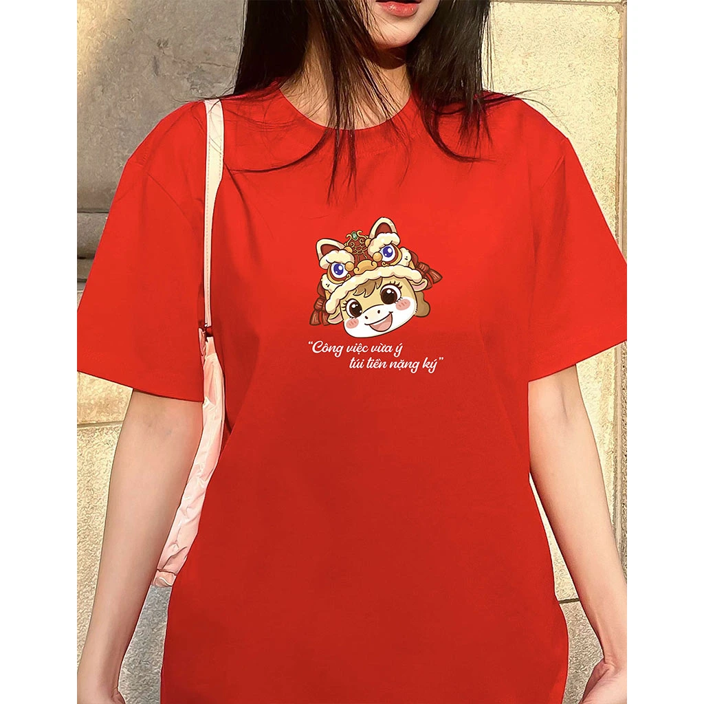 Áo thun nam nữ form rộng Miucho vải cao cấp thấm hút thoáng mát lời chúc ngày tết 2917_thumbnail_7