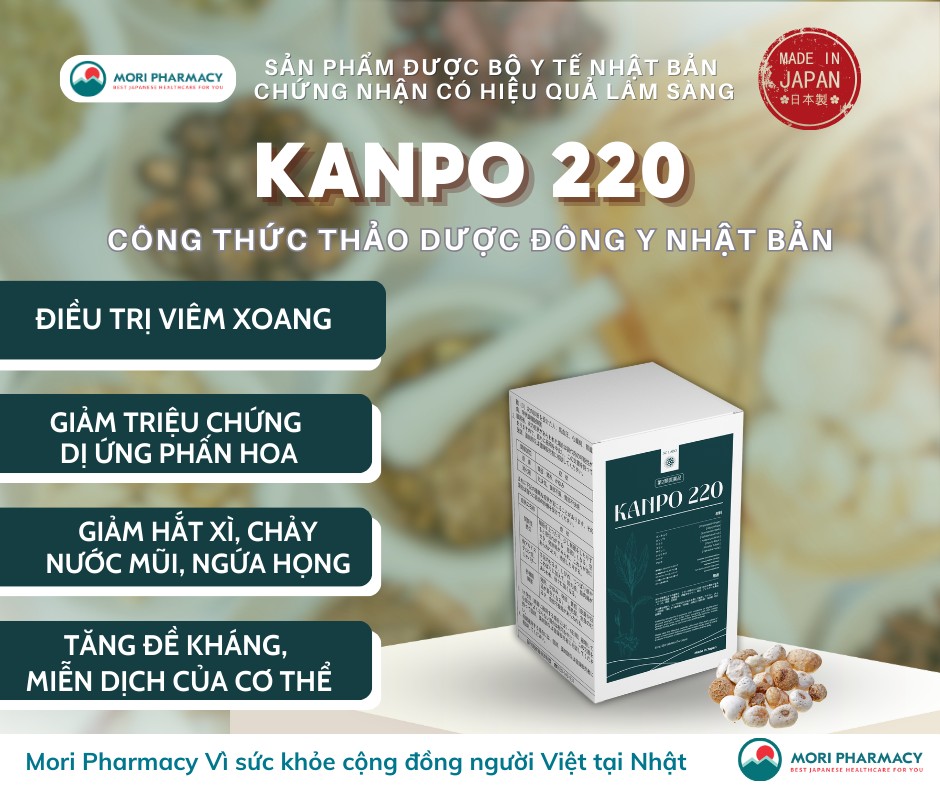 Kanpo 220 - Cải thiện viêm xoang, viêm mũi dị ứng