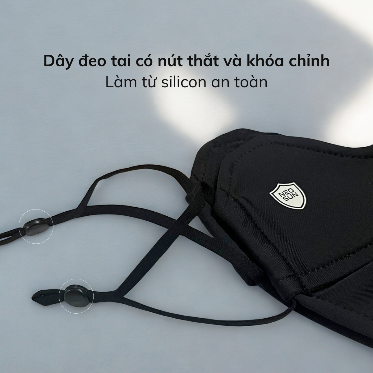 Khẩu trang chống tia UV Neo Sun màu đen mịn mát thoáng khí_thumbnail_4