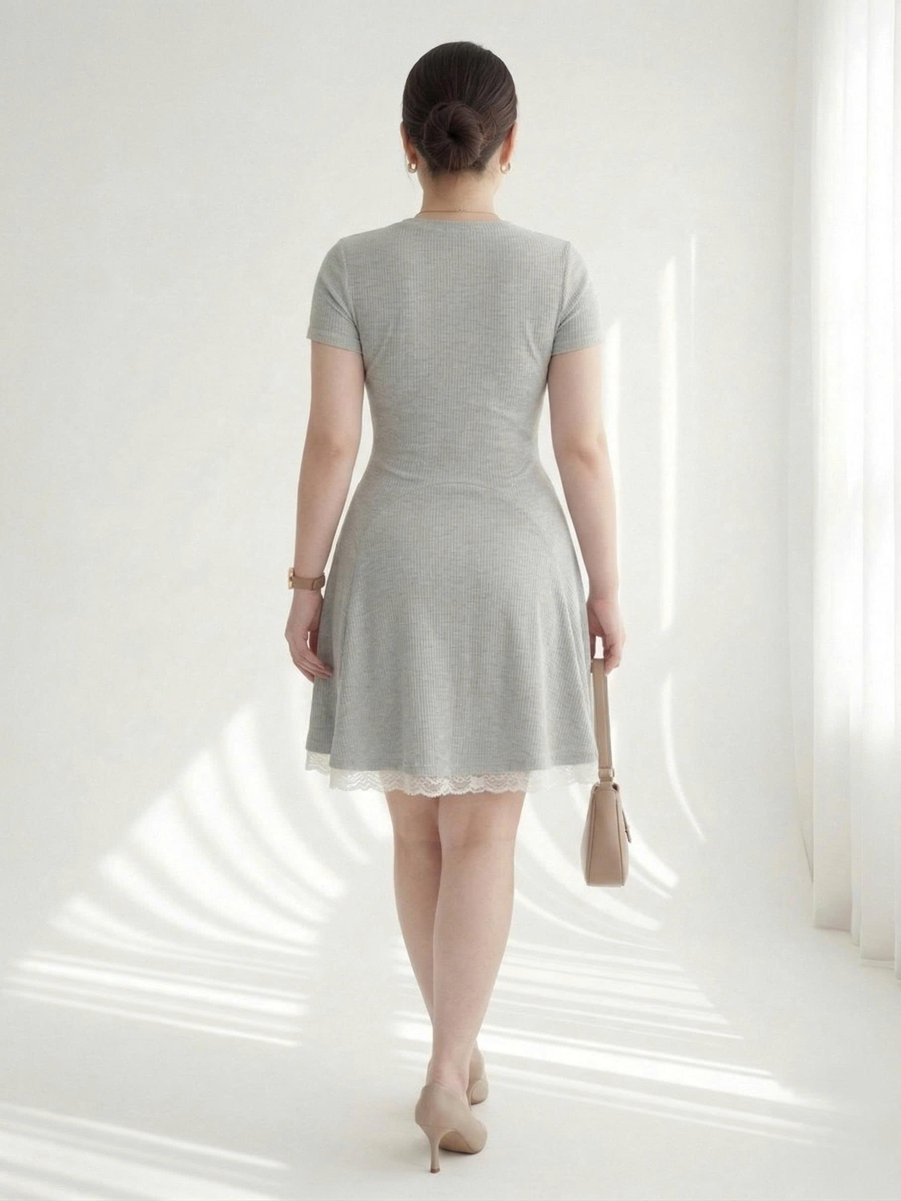 Đầm thun dáng A xòe phối ren bigsize DA161 dành cho nàng béo mập từ 55-95kg_thumbnail_3