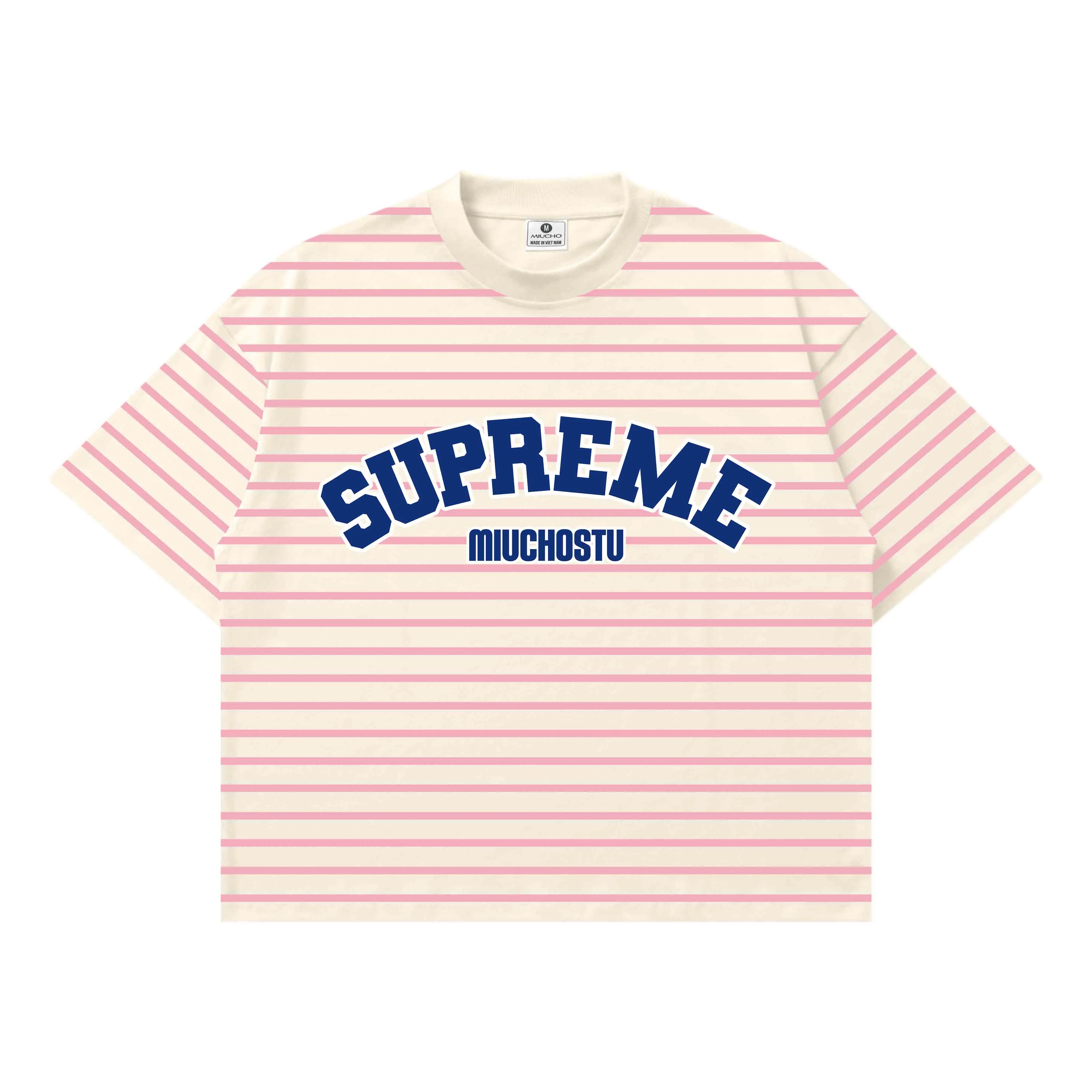 Áo thun nam nữ form boxy kẻ sọc mix màu Miucho vải borip thoáng mát mềm mại cổ tròn in basic 2830_thumbnail_11