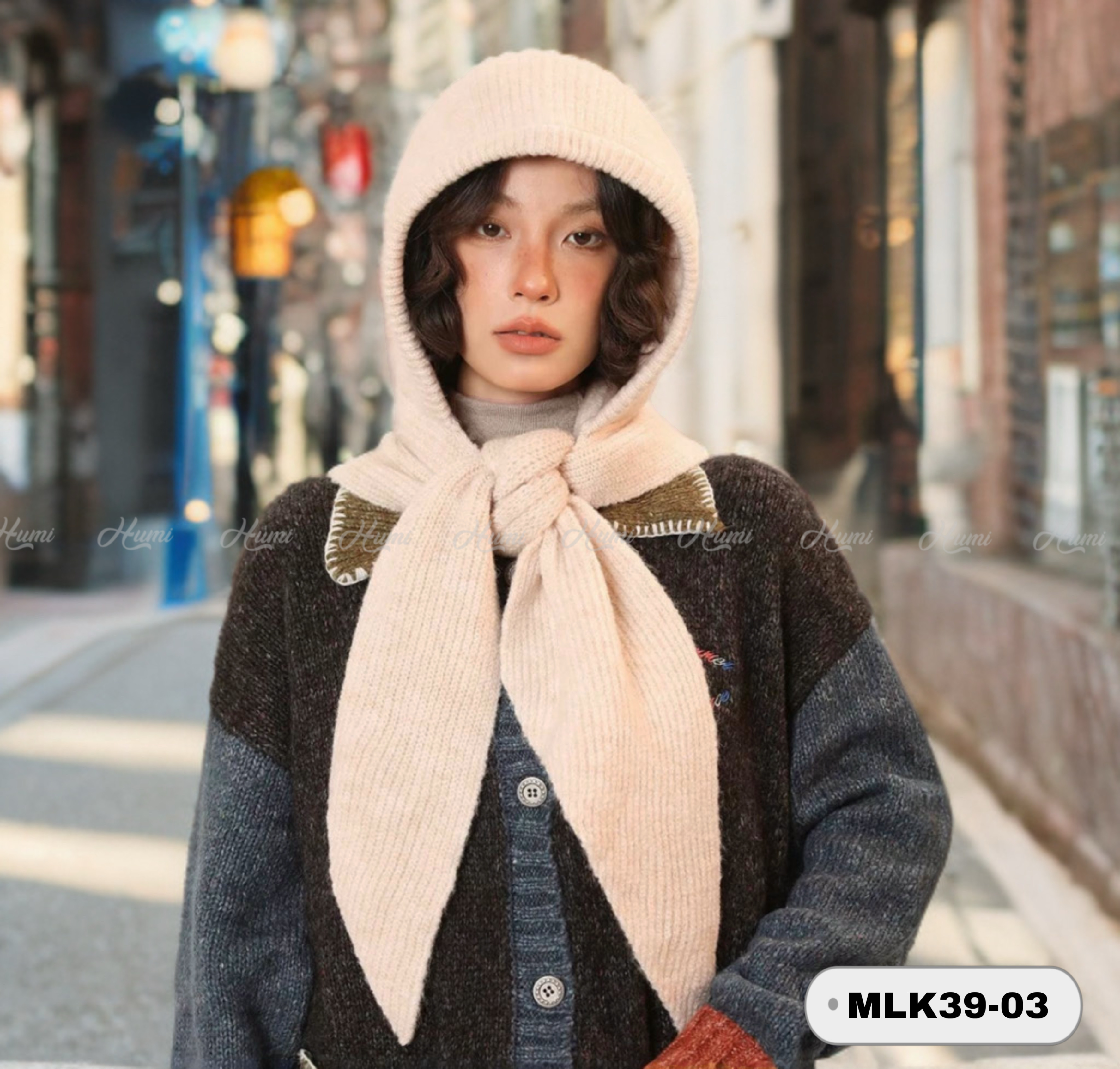 MŨ LEN LIỀN KHĂN(MLK39-03 Be)