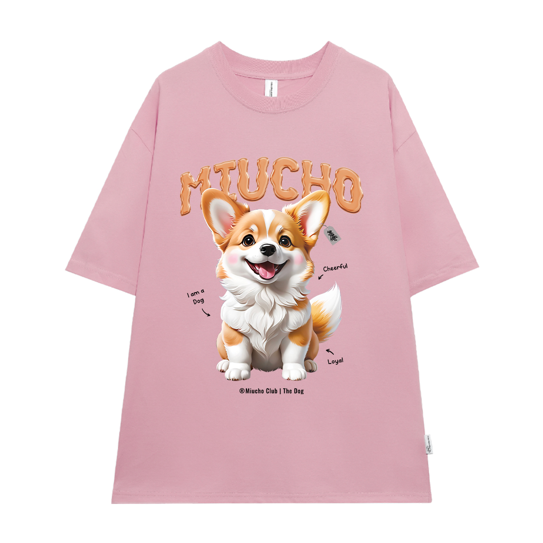 Áo thun form rộng 12 con giáp tuổi Tuất ATD1237 Miucho tay ngắn cổ tròn in mix_thumbnail_12