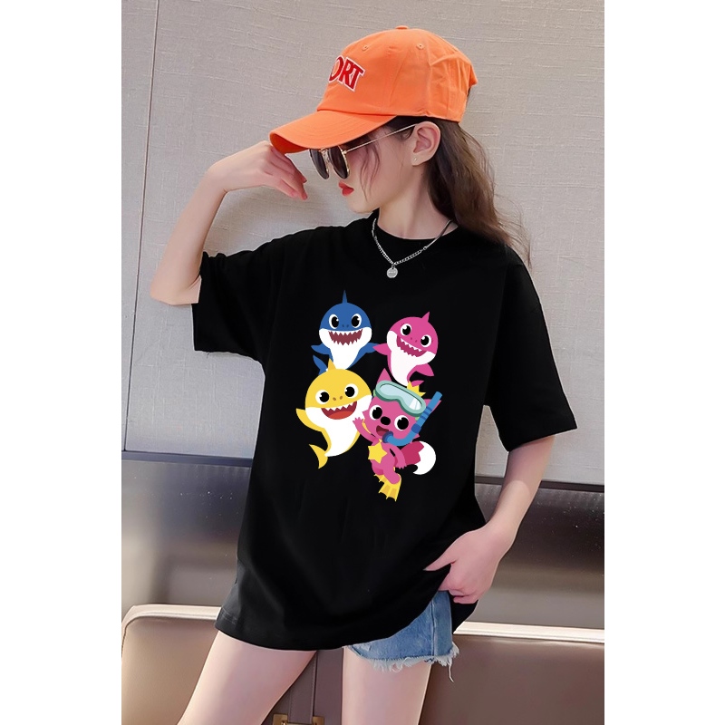 Áo thun bé gái Baby Shark cá mập AED688 Miucho Kid 100% vải cotton thoáng mát basic_thumbnail_3