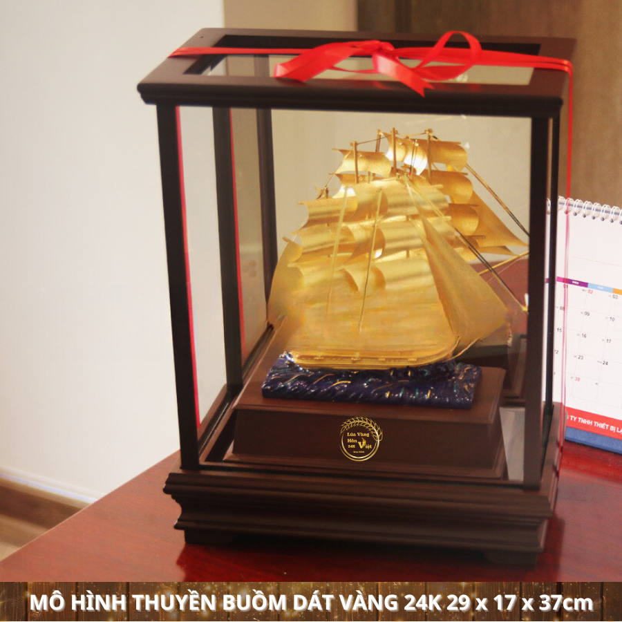 THUYỀN BUỒM DÁT VÀNG 24K 29x17x37cm_thumbnail_4