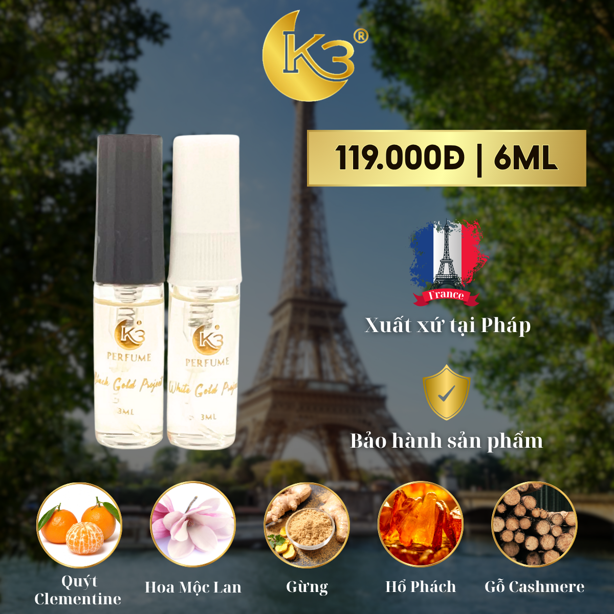 C103 - Combo Gift Test Black Gold & White Gold