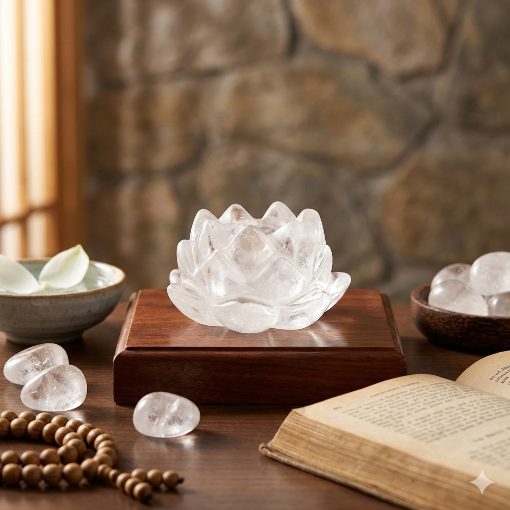 Hoa sen thạch anh trong suốt, thức tỉnh tinh thần