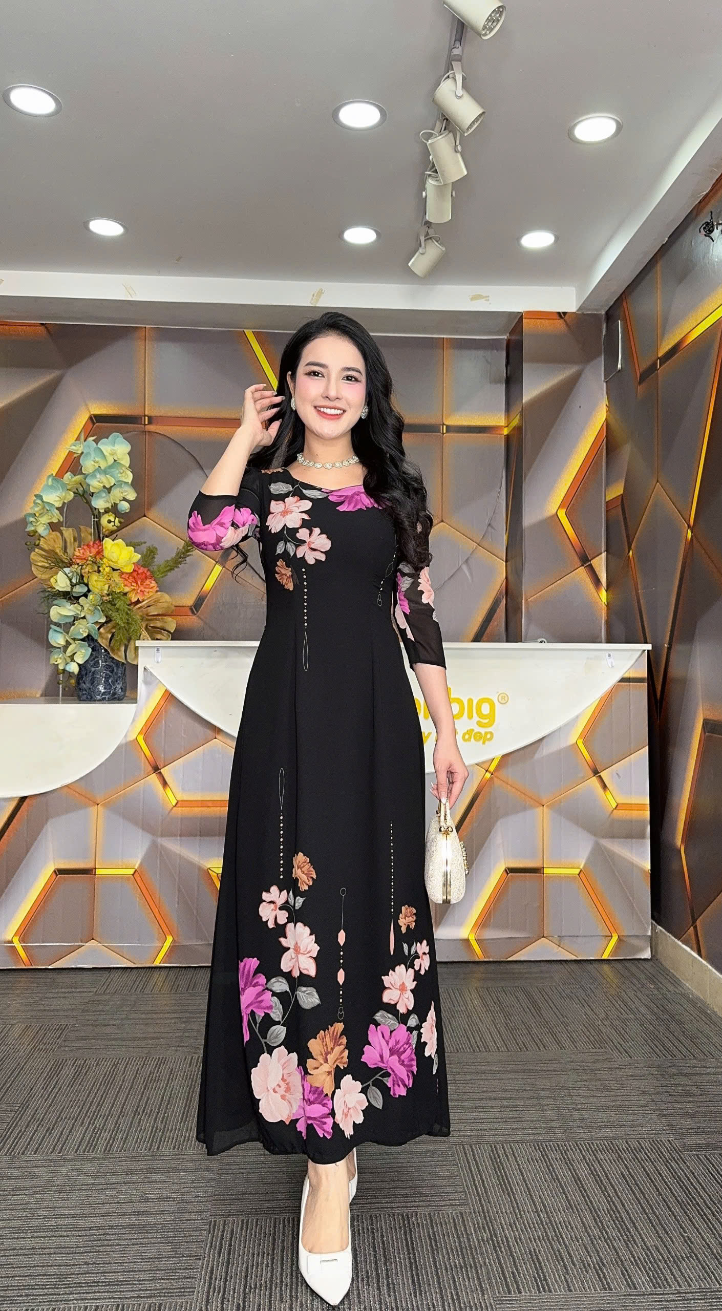Đầm giả áo dài - Y1398 - Thương hiệu Zonbig_thumbnail_2
