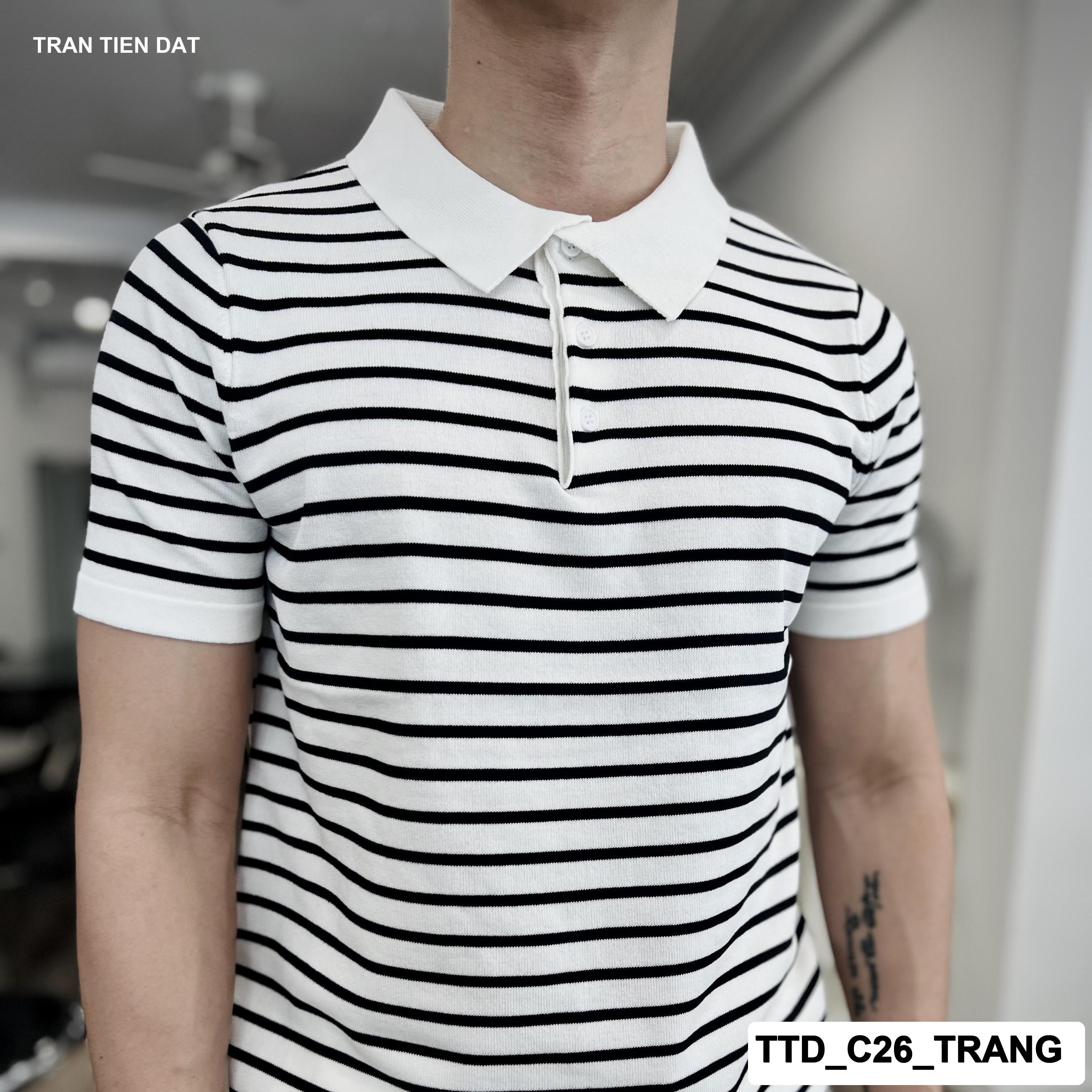 TTD_C26 - Áo polo dệt kim 1 sọc  cho nam C26_thumbnail_5